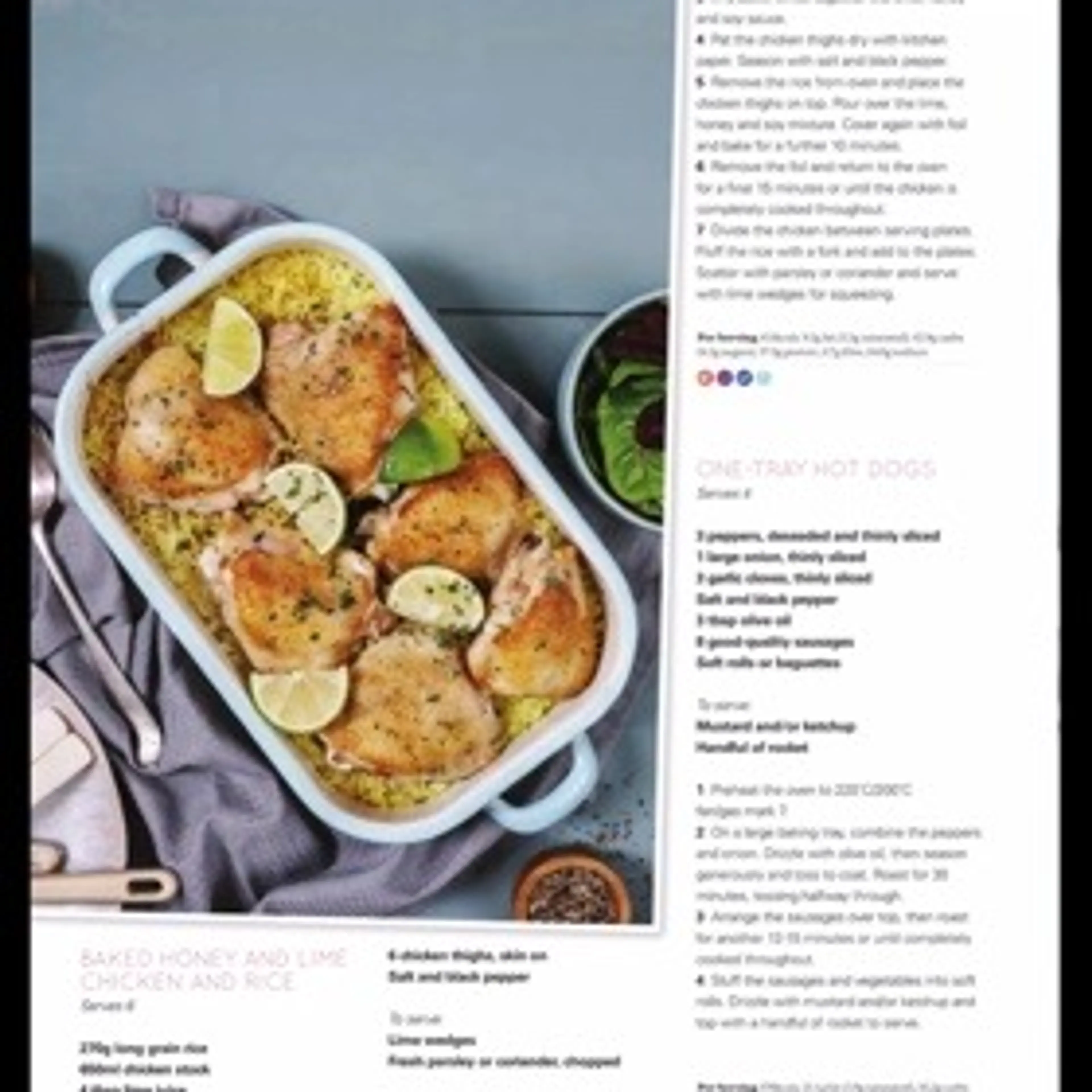 BAKED HONEY AND LIME CHICKEN AND RICE