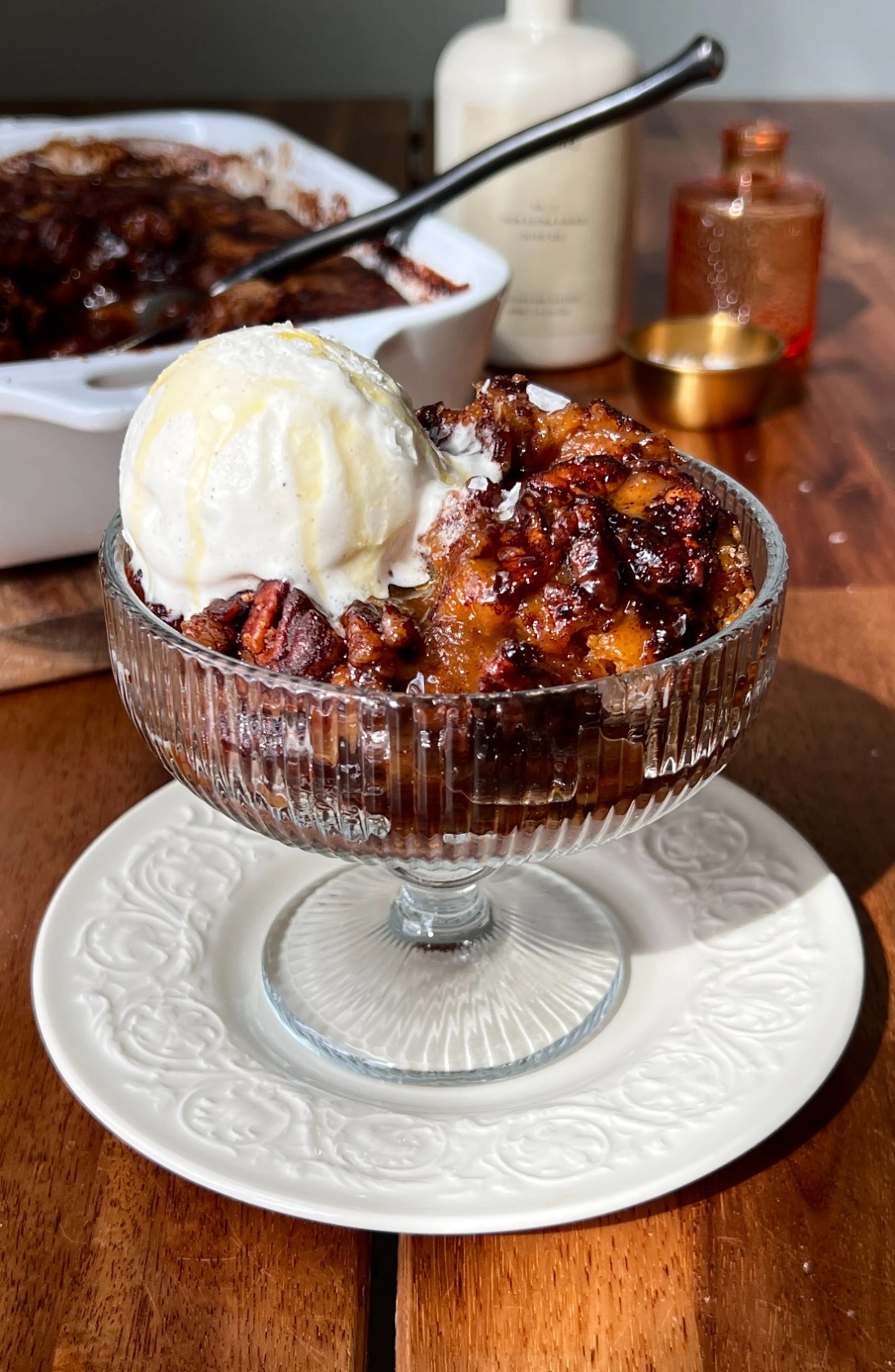 Brown Butter Sweet Potato Pecan Cobbler