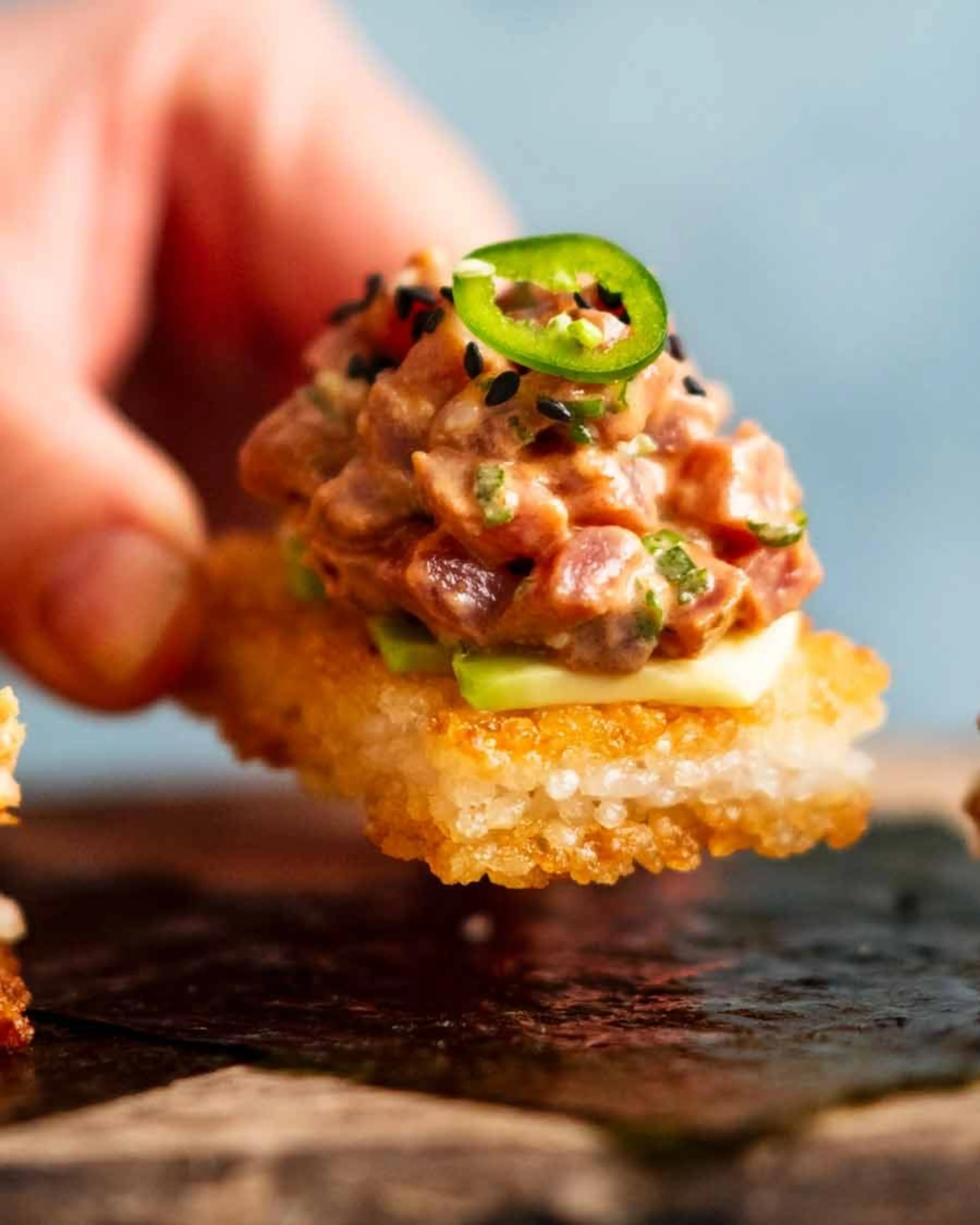 Crispy rice with spicy tuna (Nobu copycat)