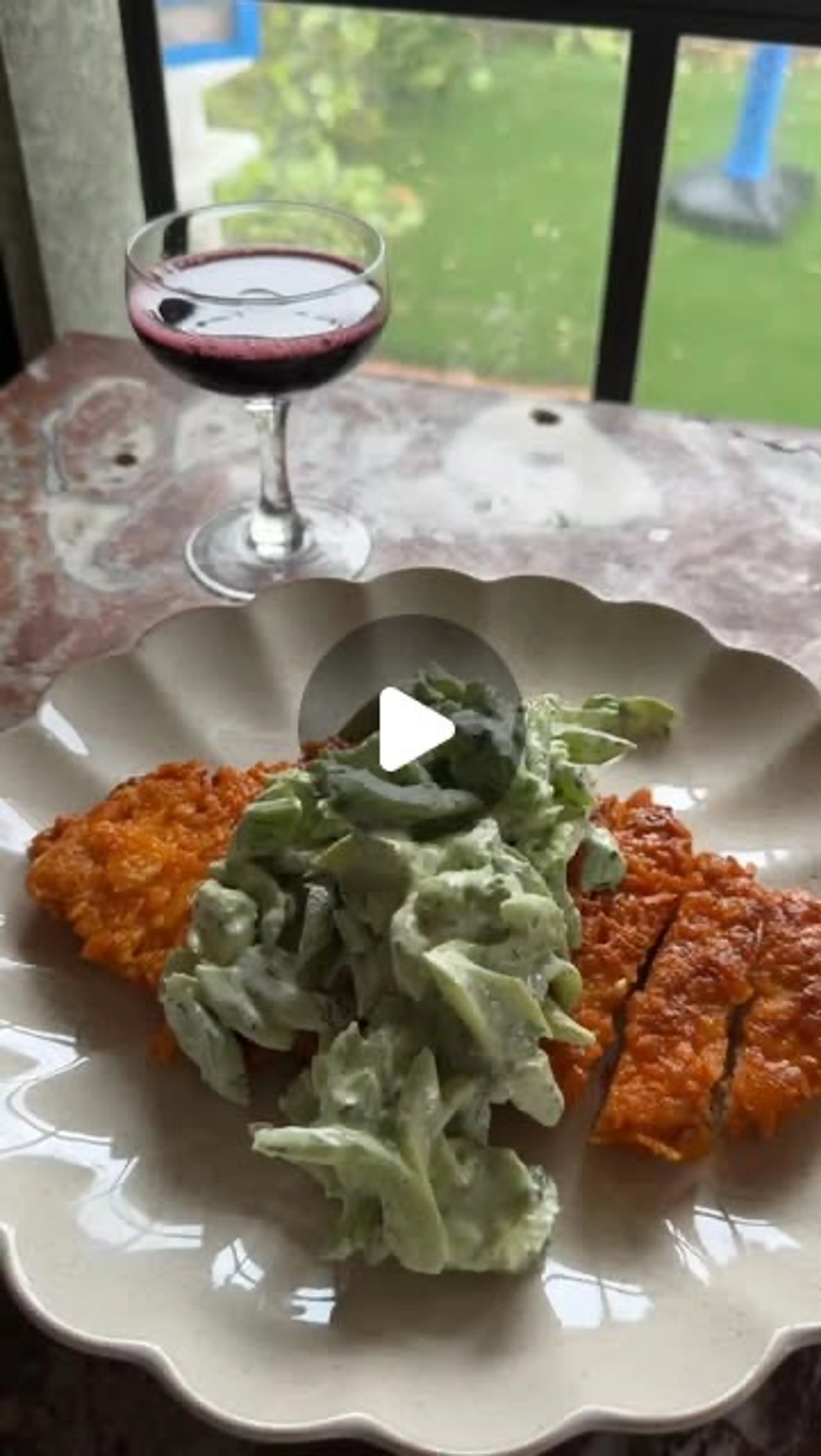 Buffalo Chicken Cutlets with Celery Ranch Slaw!! Seriously T