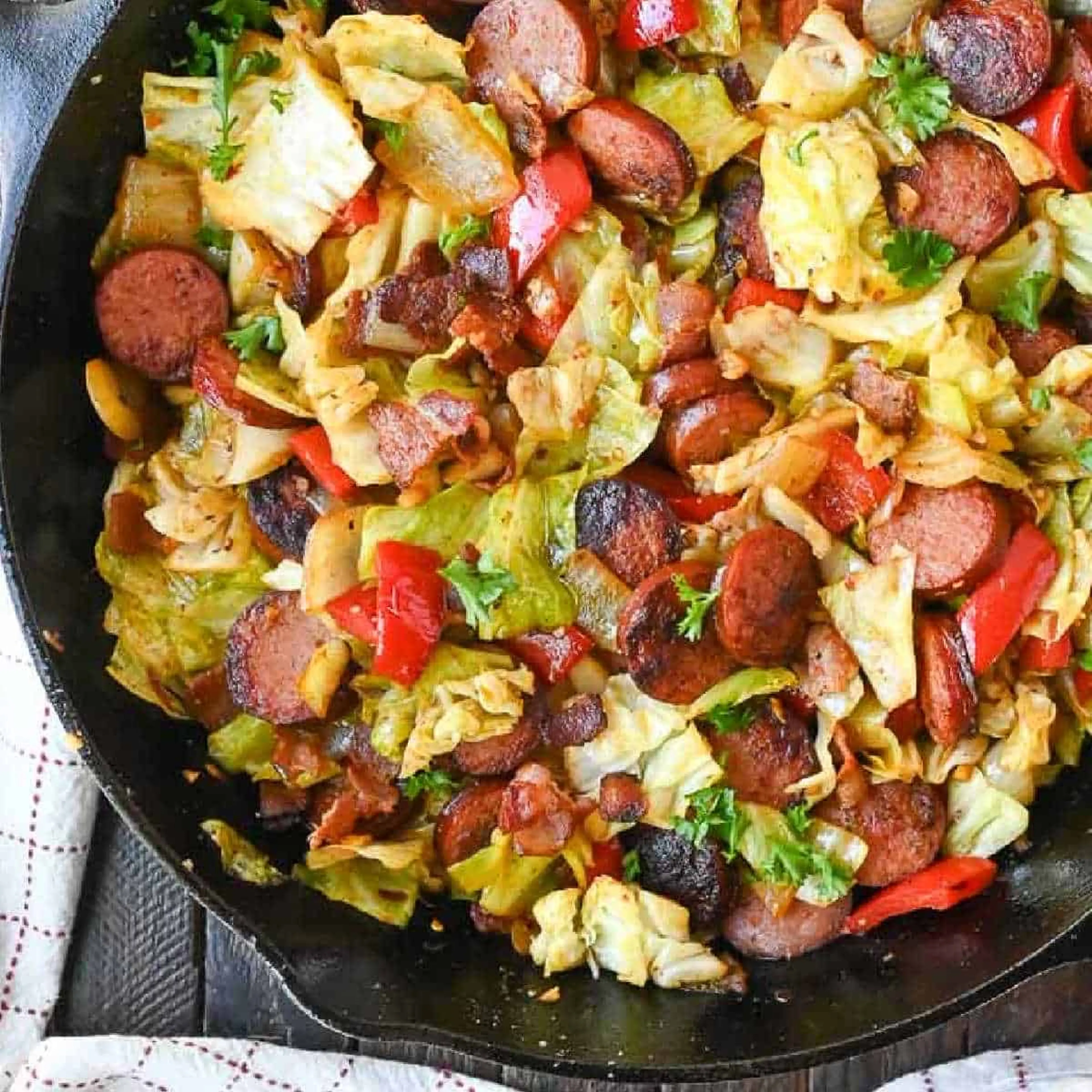 Southern Fried Cabbage and Sausage
