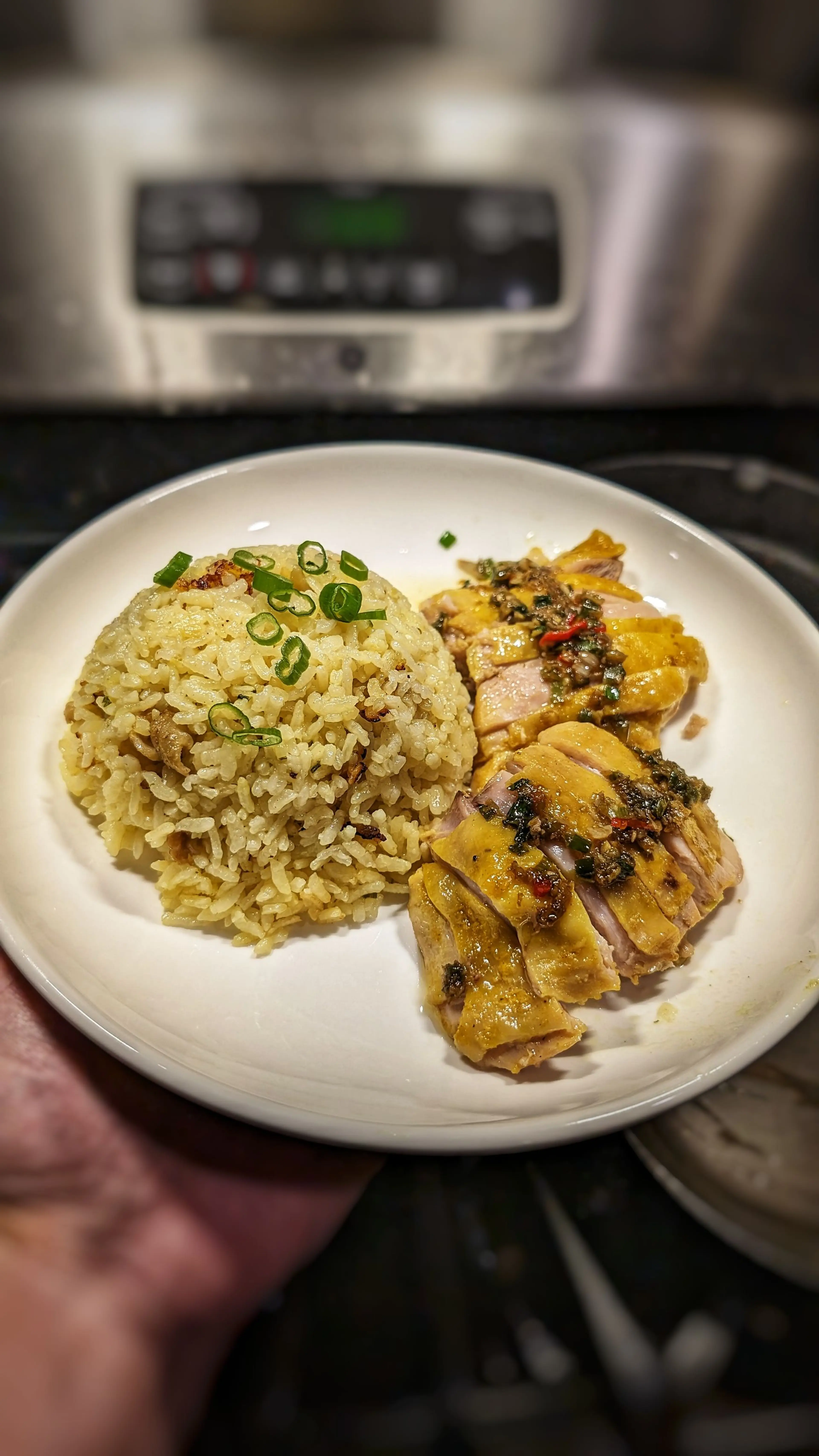 One-pot Hainanese chicken rice
