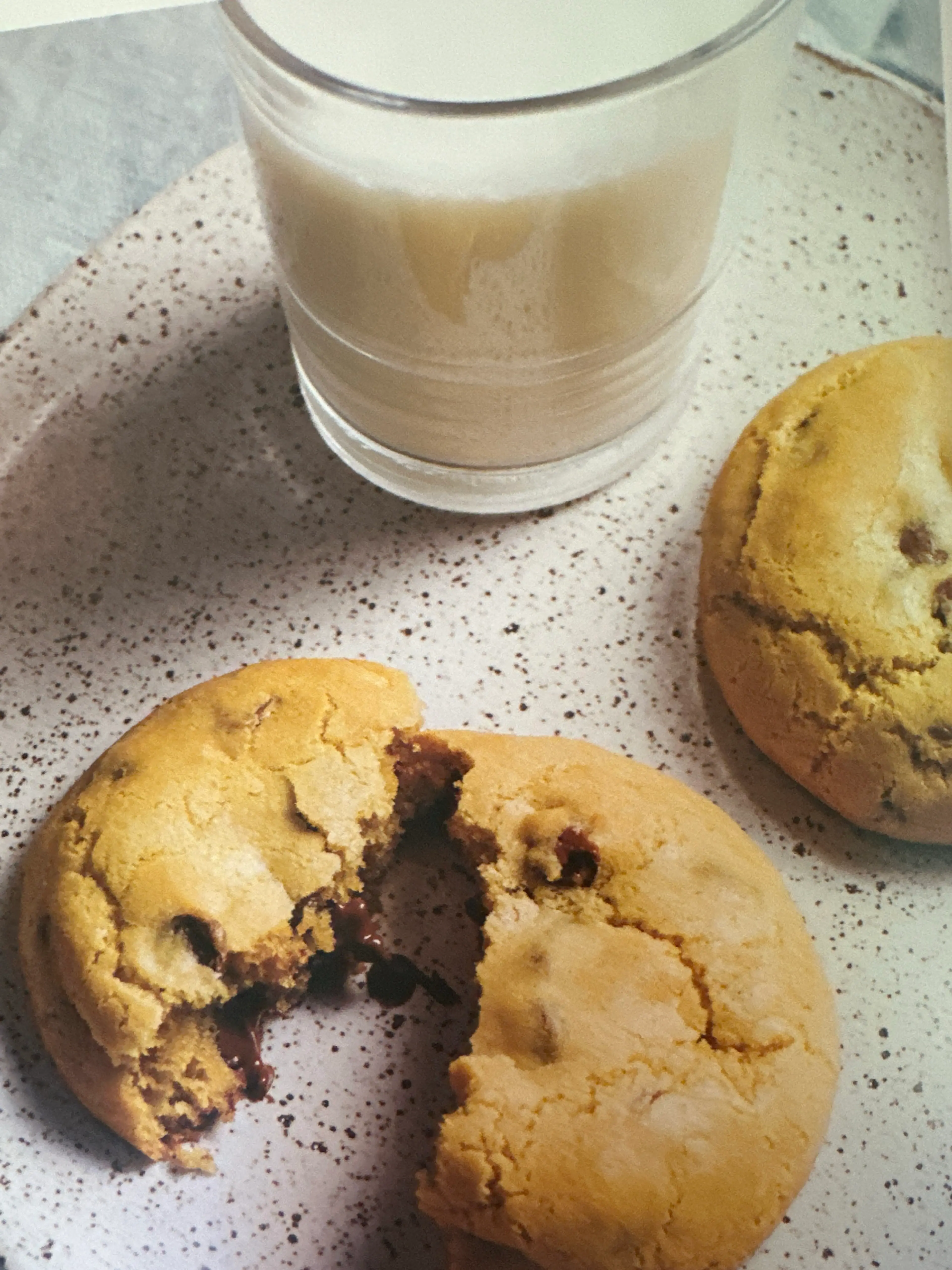 two chocolate chip cookies