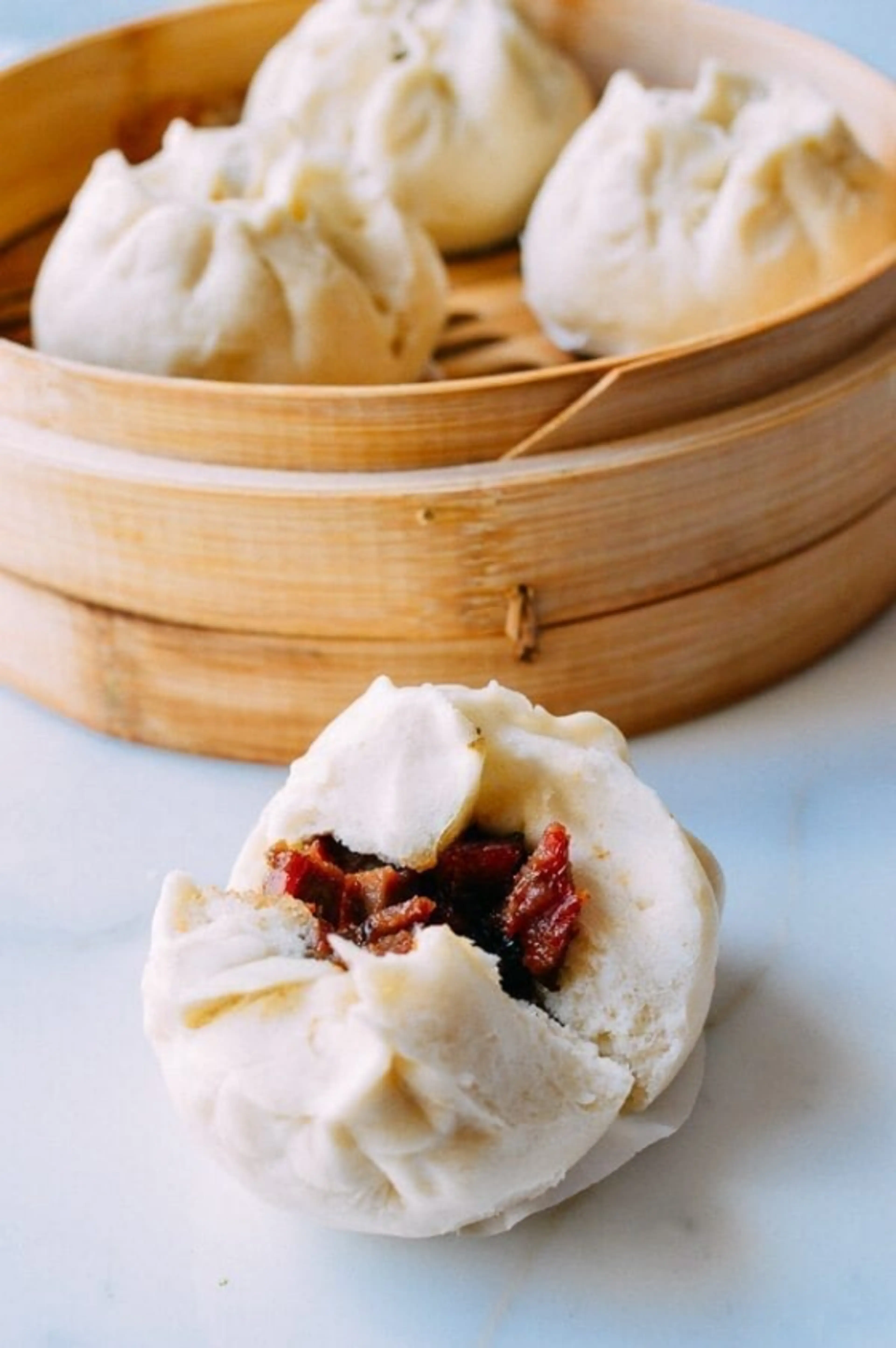 Steamed BBQ Pork Buns (Char Siu Bao)
