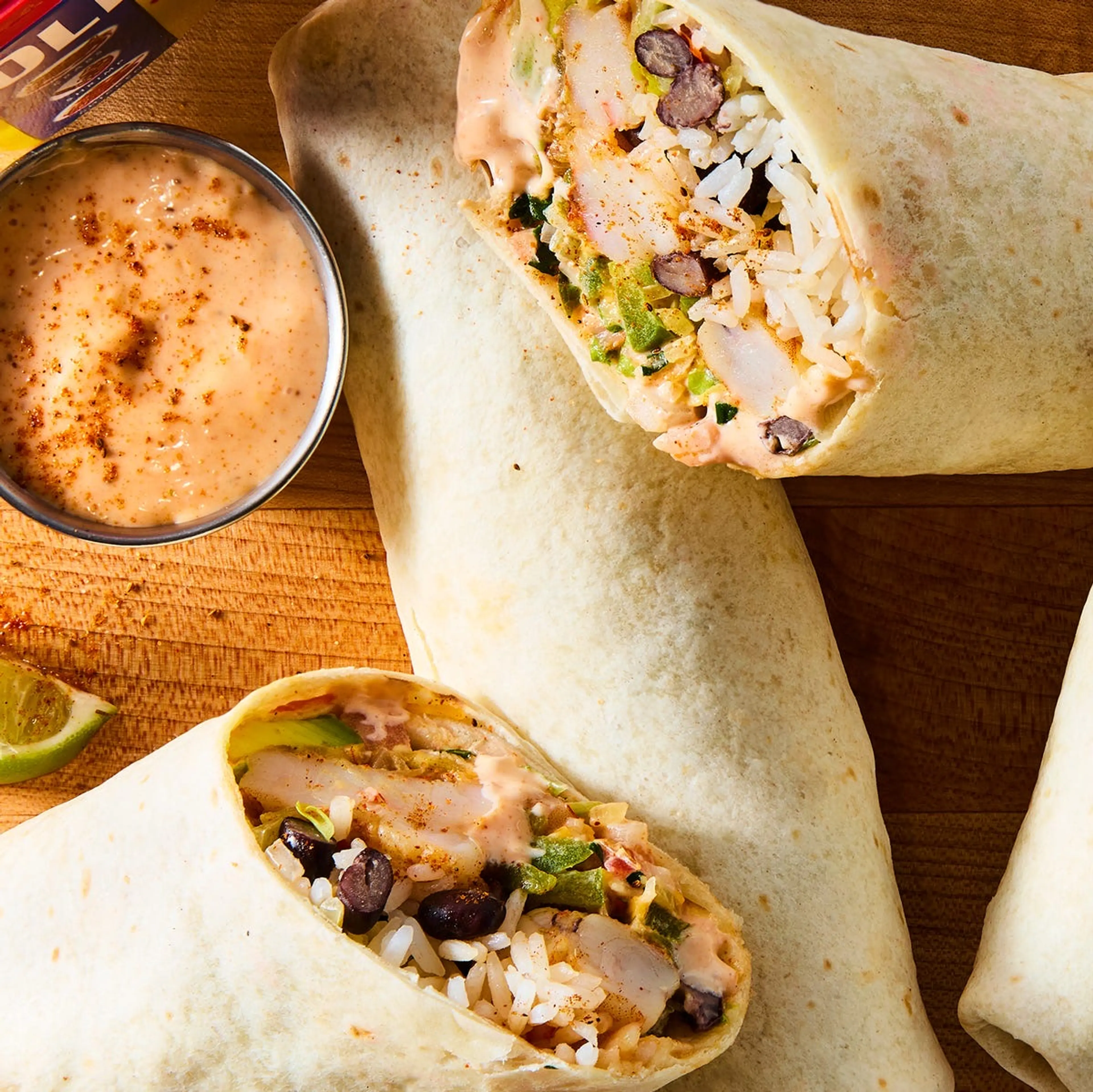 Old Bay Shrimp Burritos