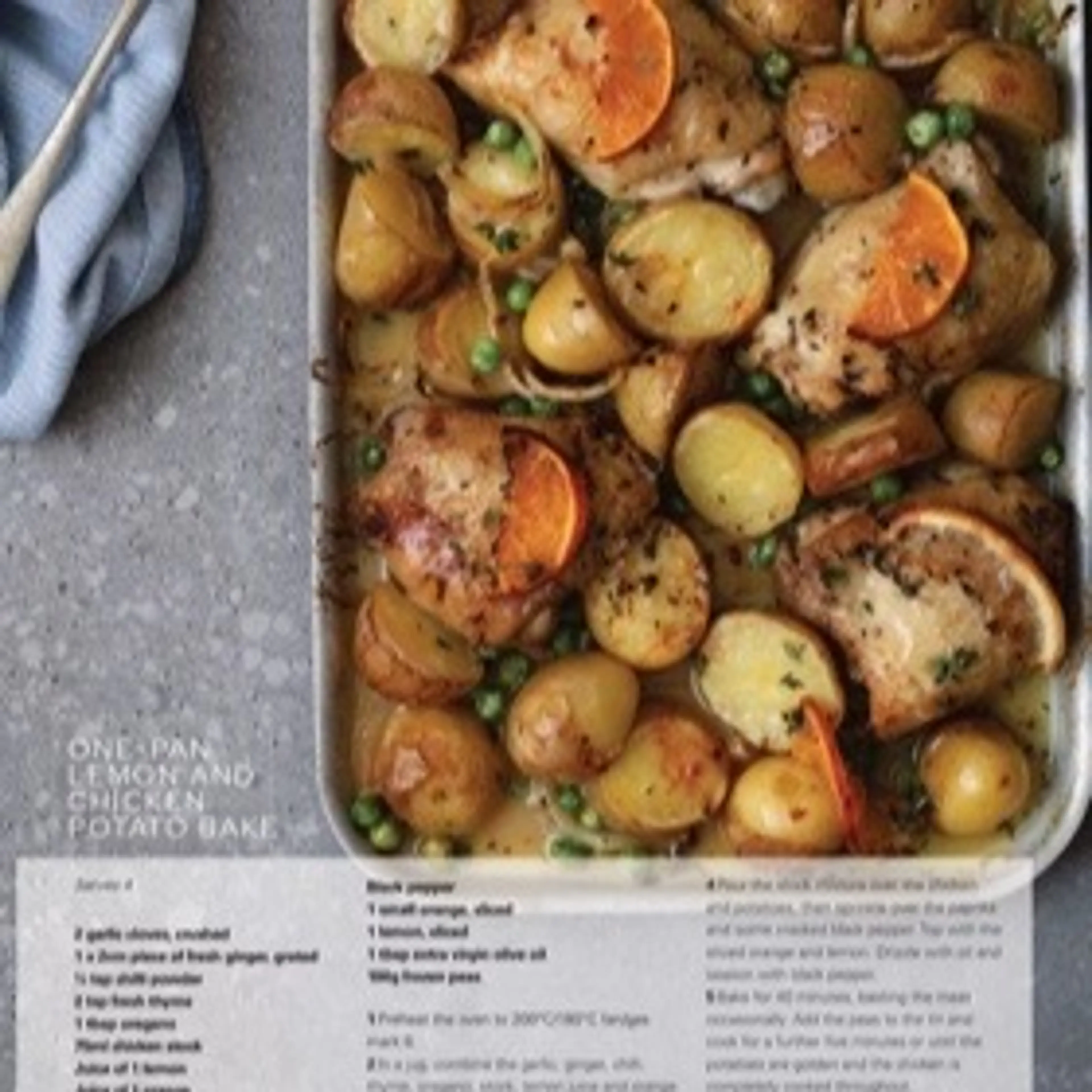 One Pan Lemon And Chicken Potato Bake