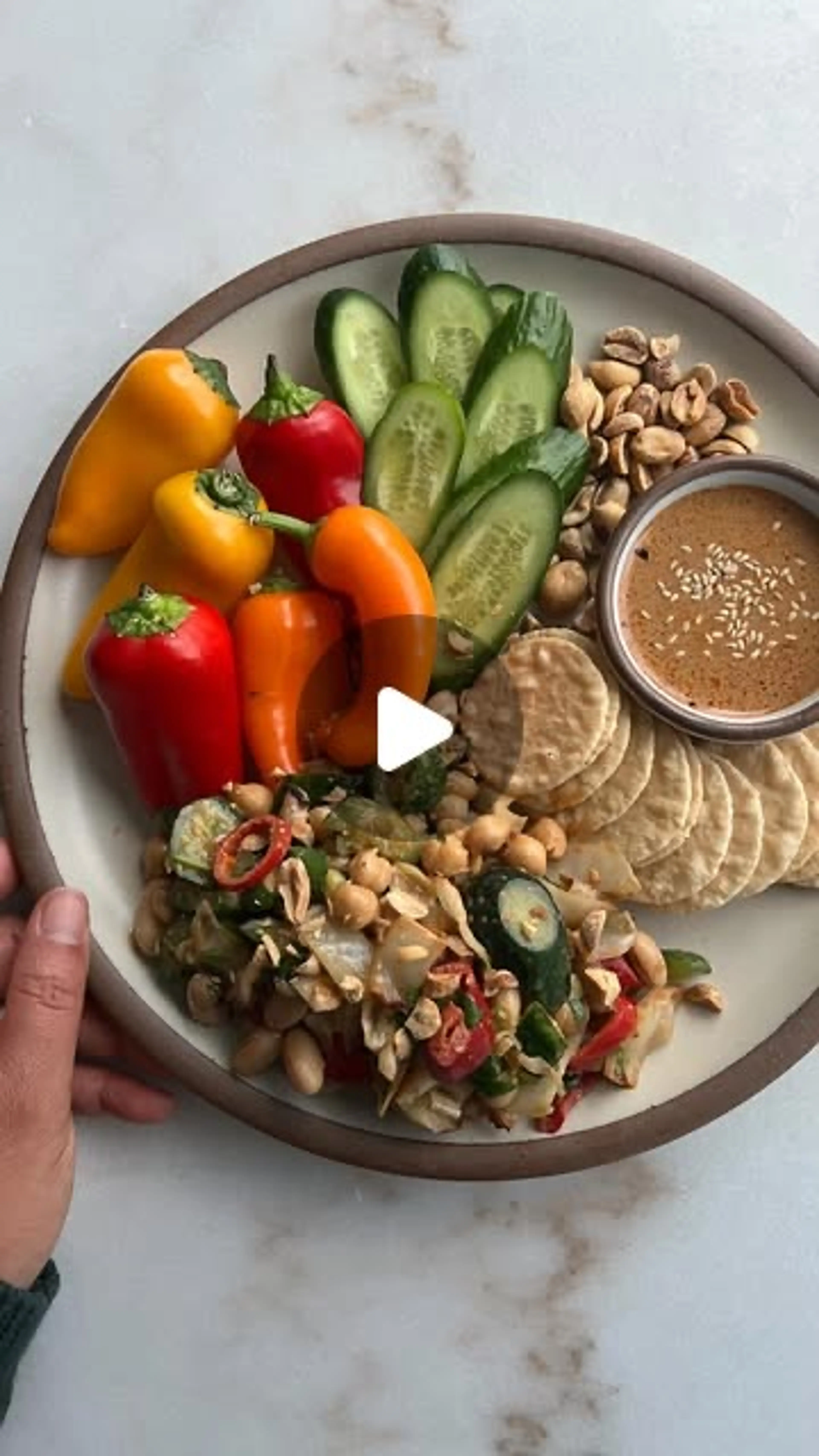 Dan Dan Charred Cabbage Bean Salad