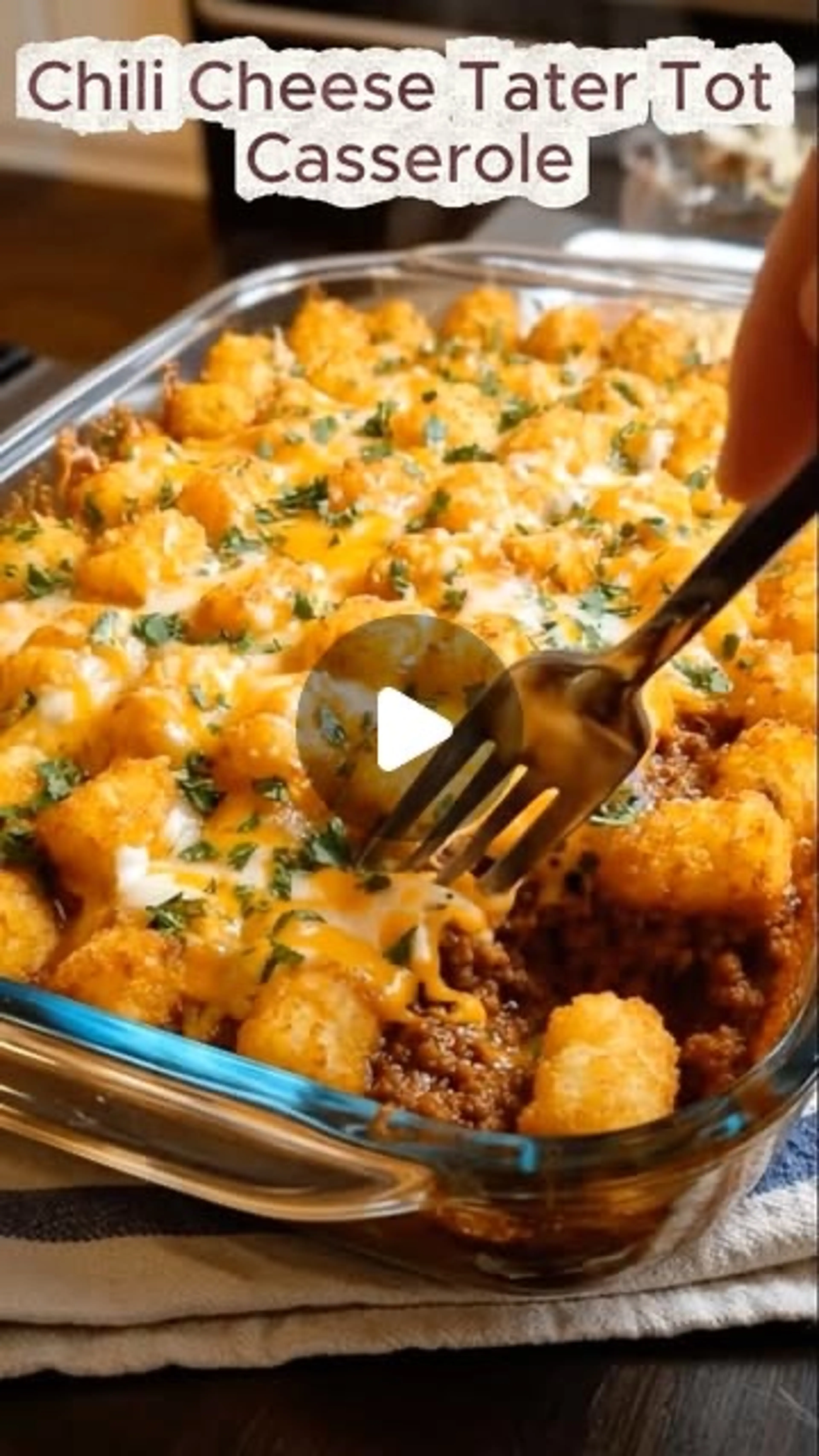Chili Cheese Tater Tot Casserole