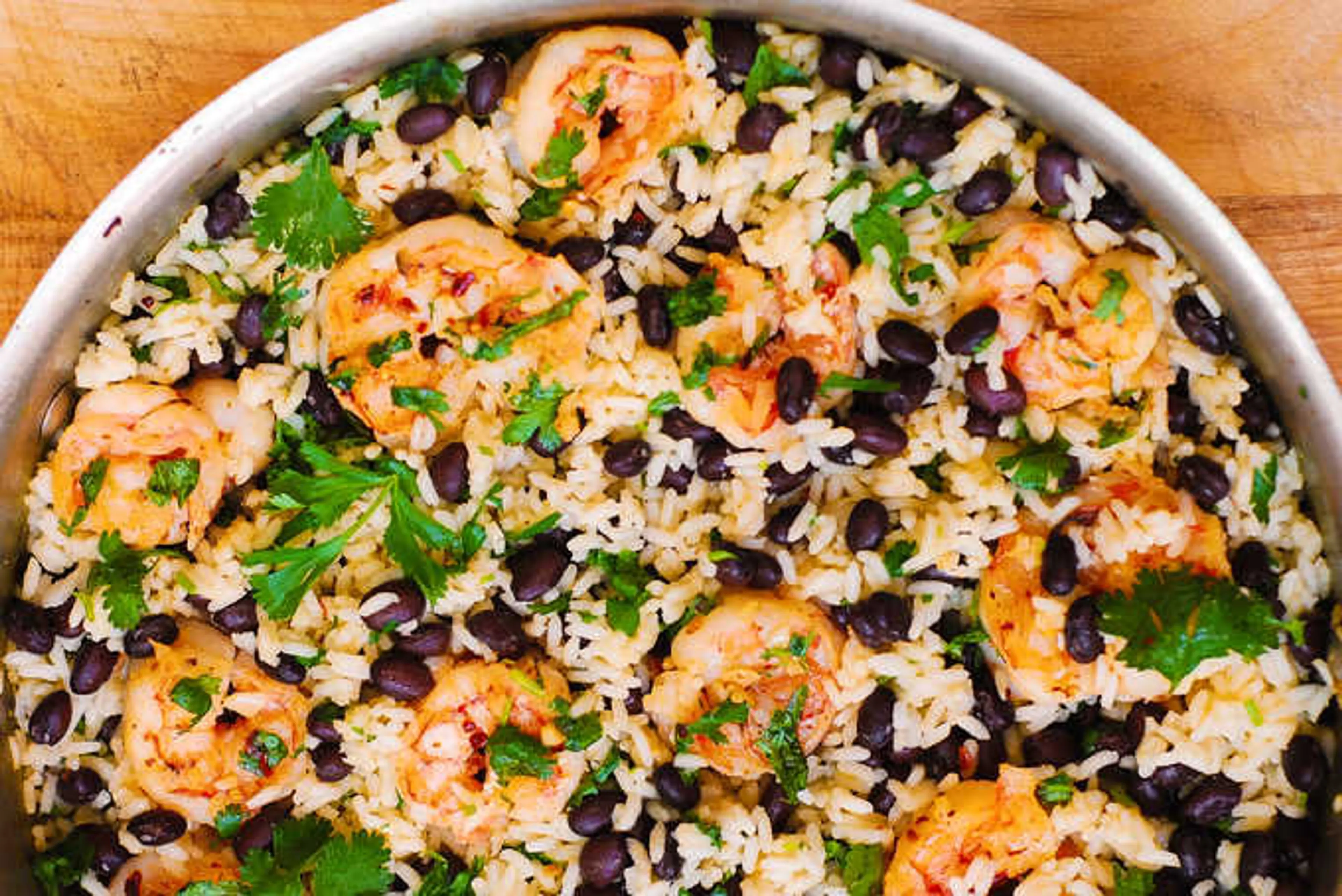 Cilantro-Lime Black Bean Shrimp and Rice (30-Minute, One-Pan