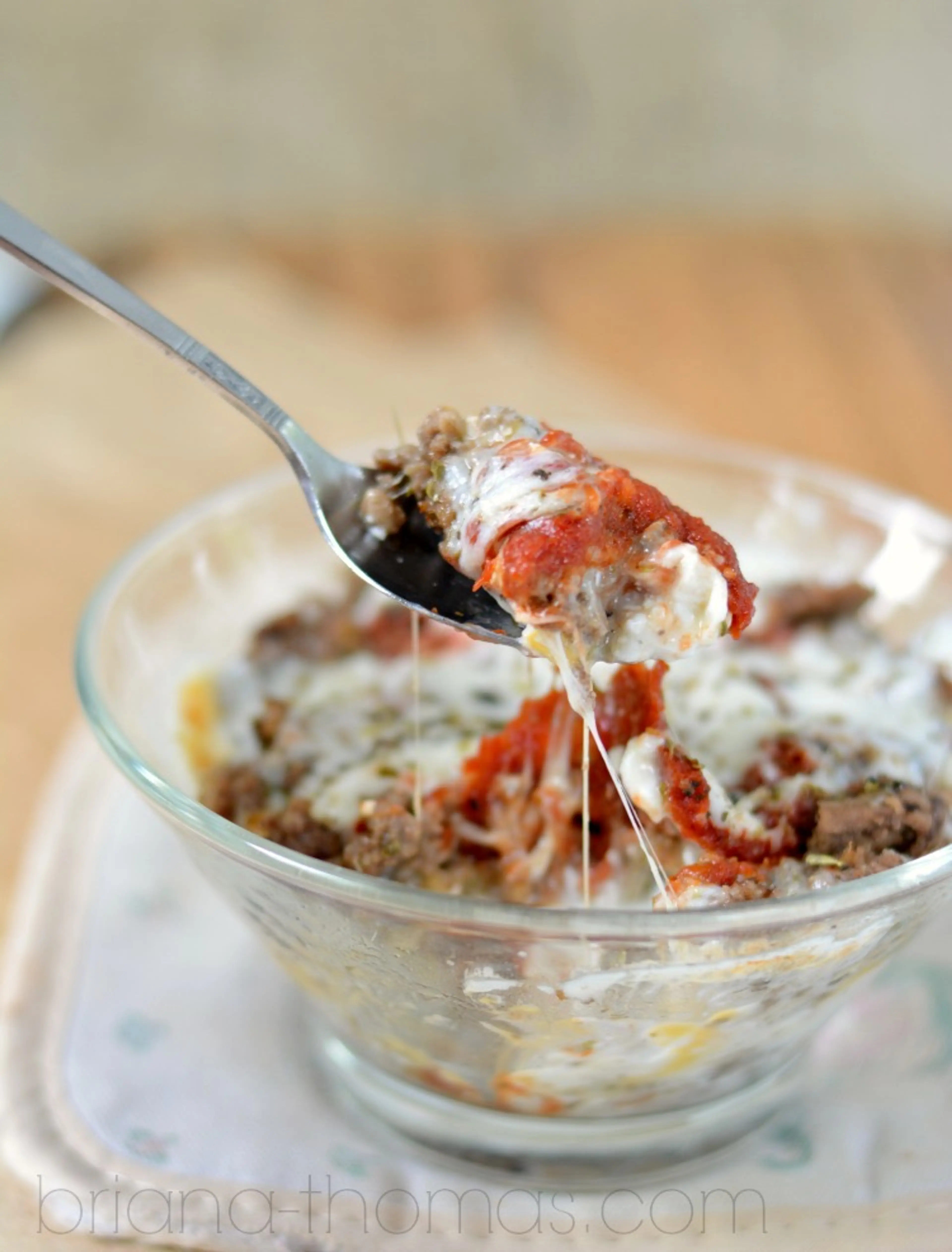 Single-Serve Lasagna in a Bowl