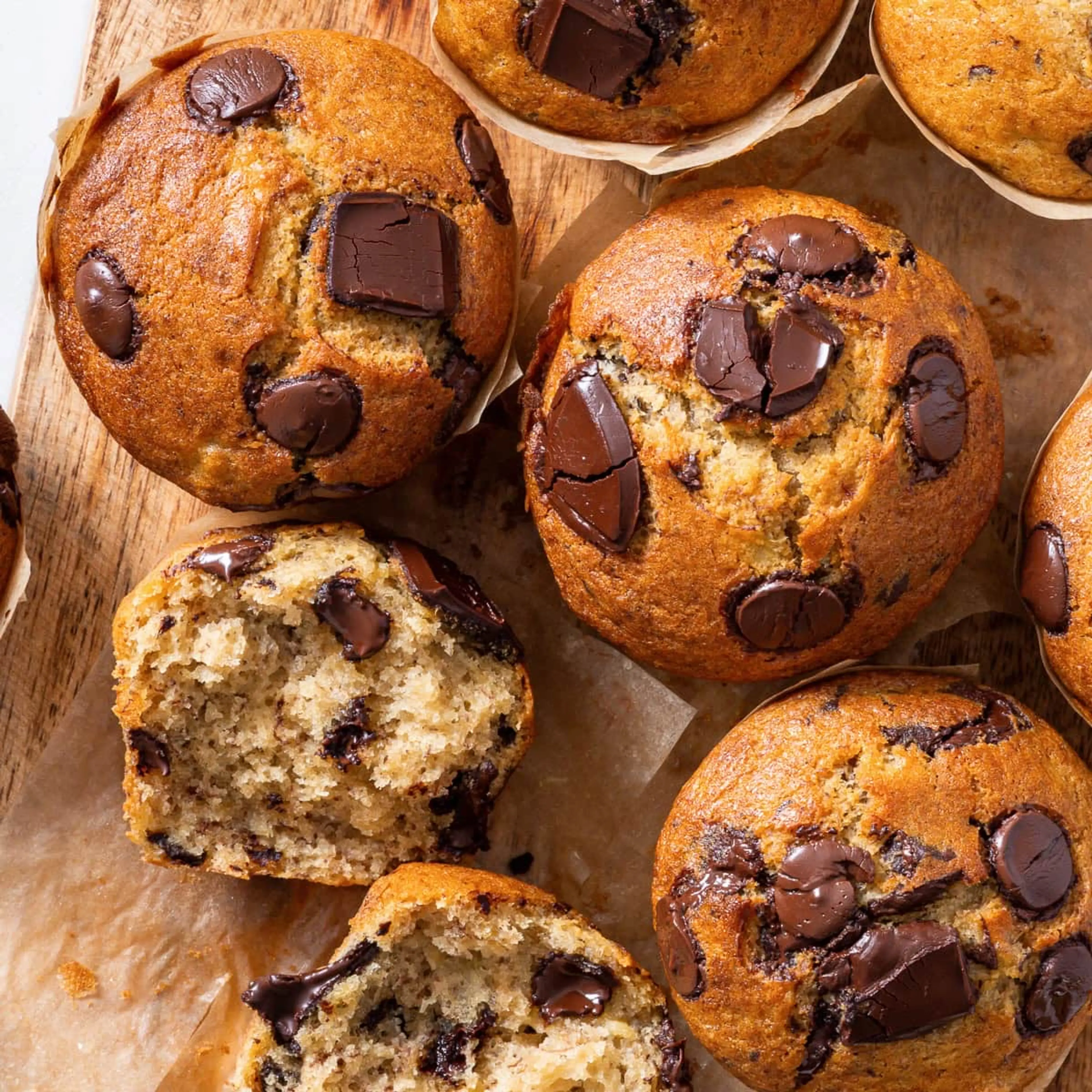 Gluten Free Banana Chocolate Chip Muffins