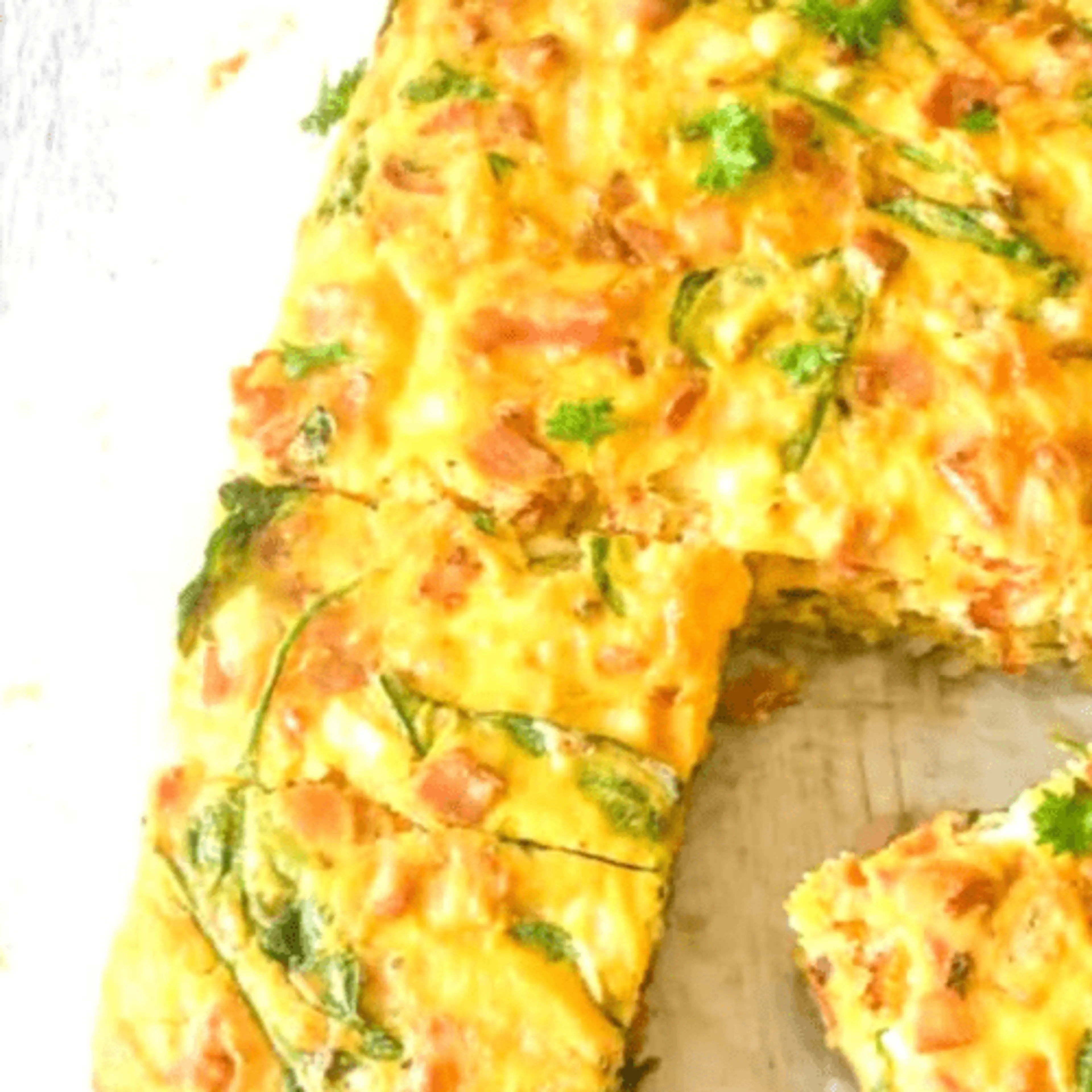 Spinach, Bacon & Hash brown Breakfast Casserole
