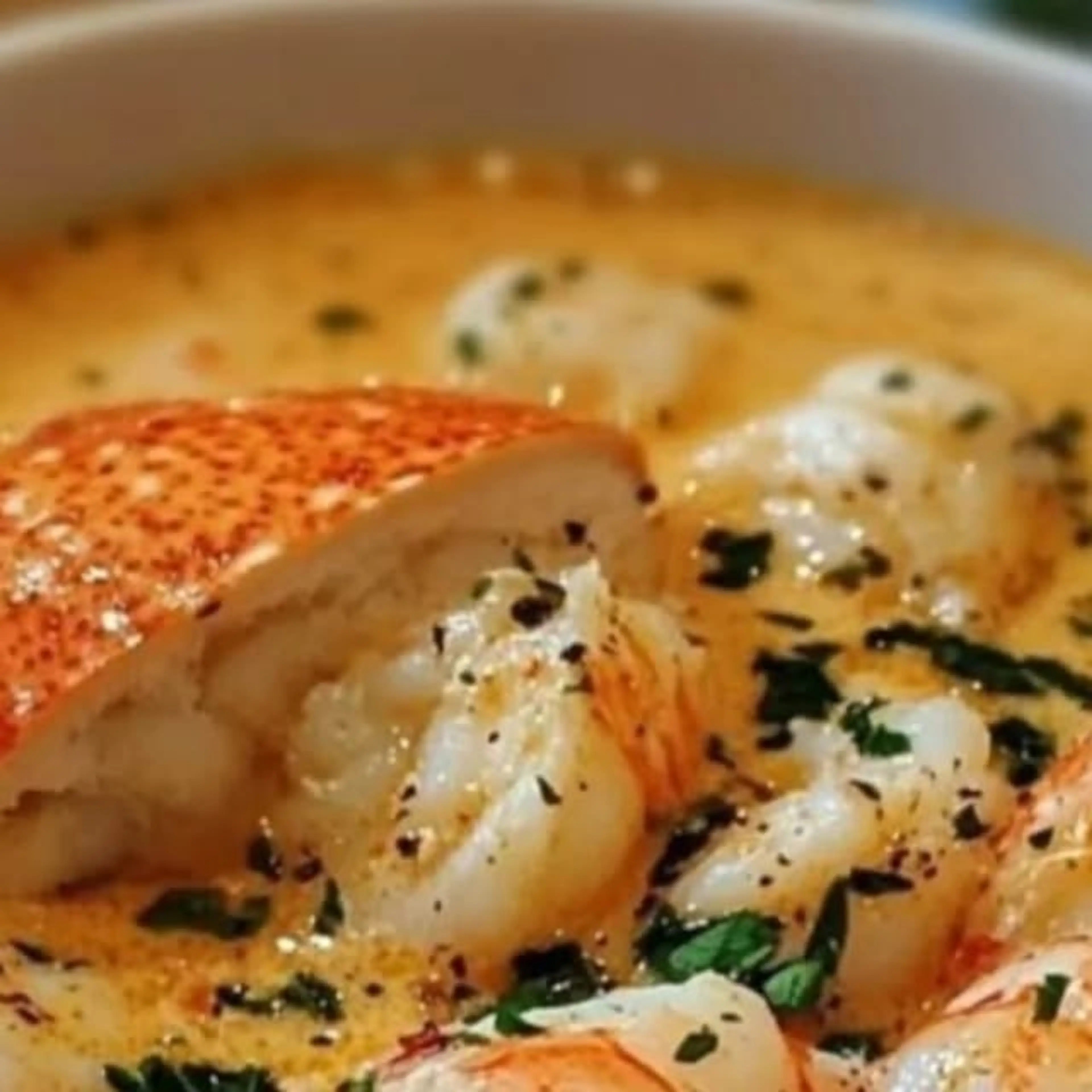Creamy Lobster and Shrimp Bisque