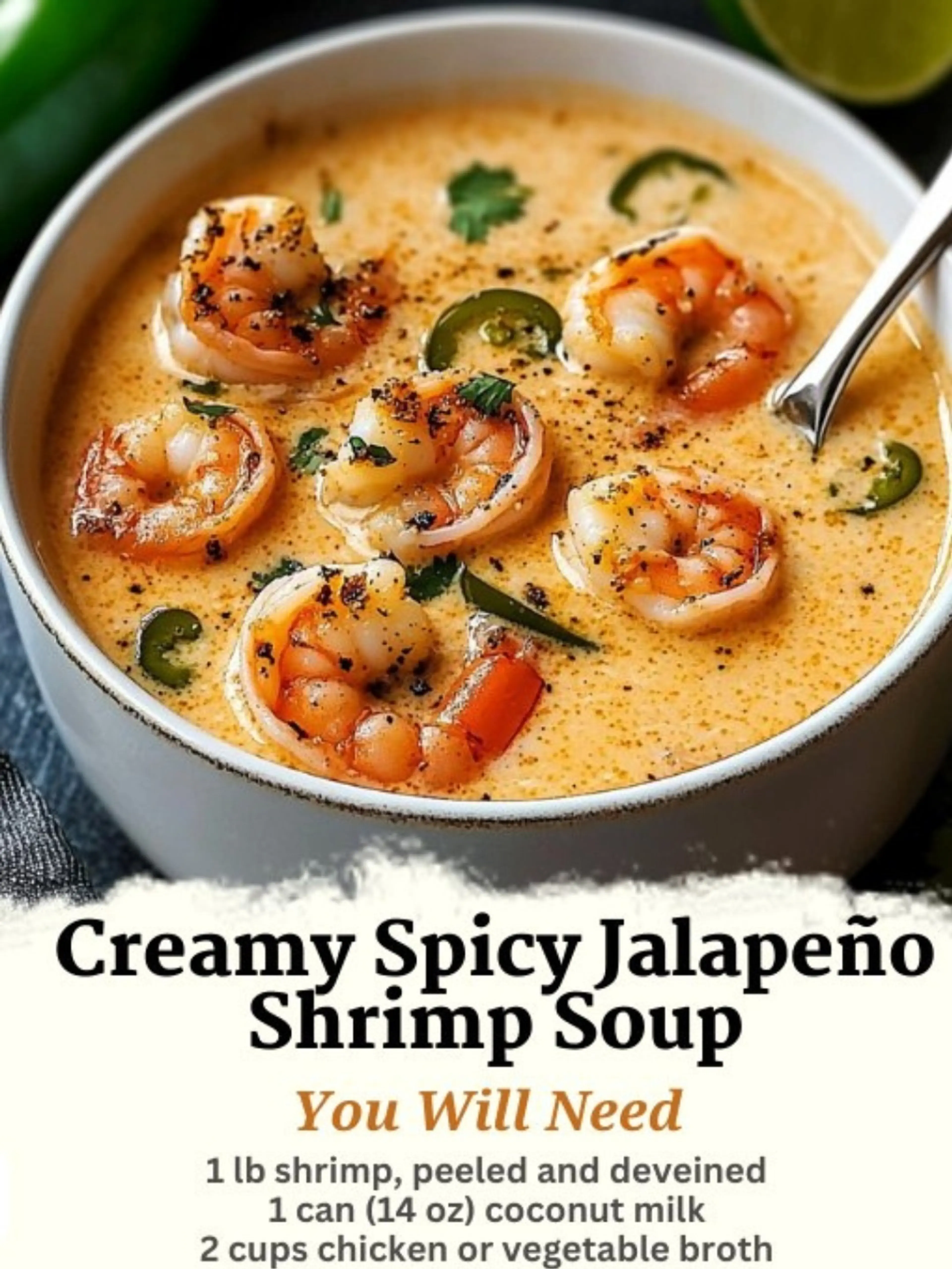 Creamy Spicy Jalapeño Shrimp Soup