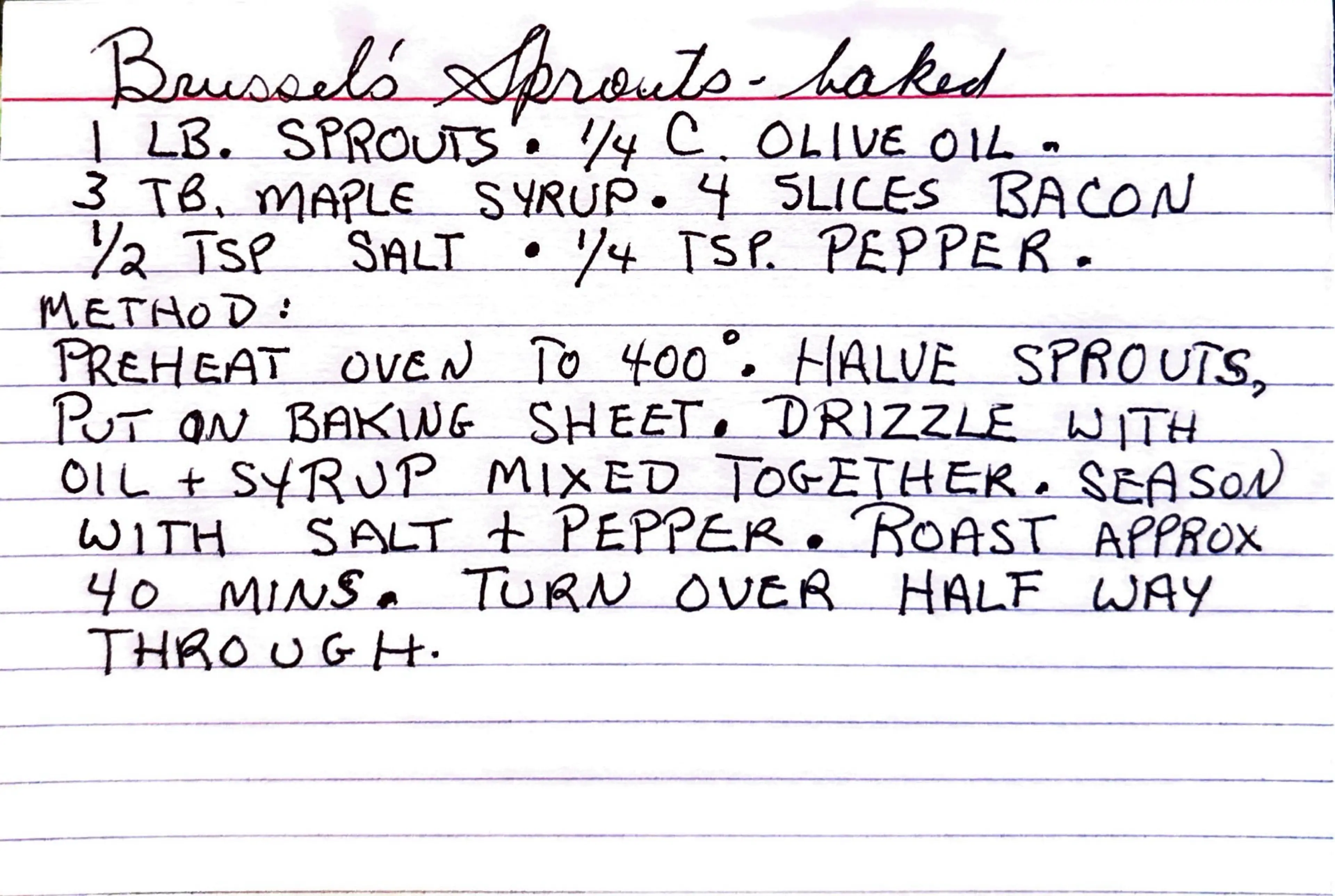 Baked Brussel Sprouts