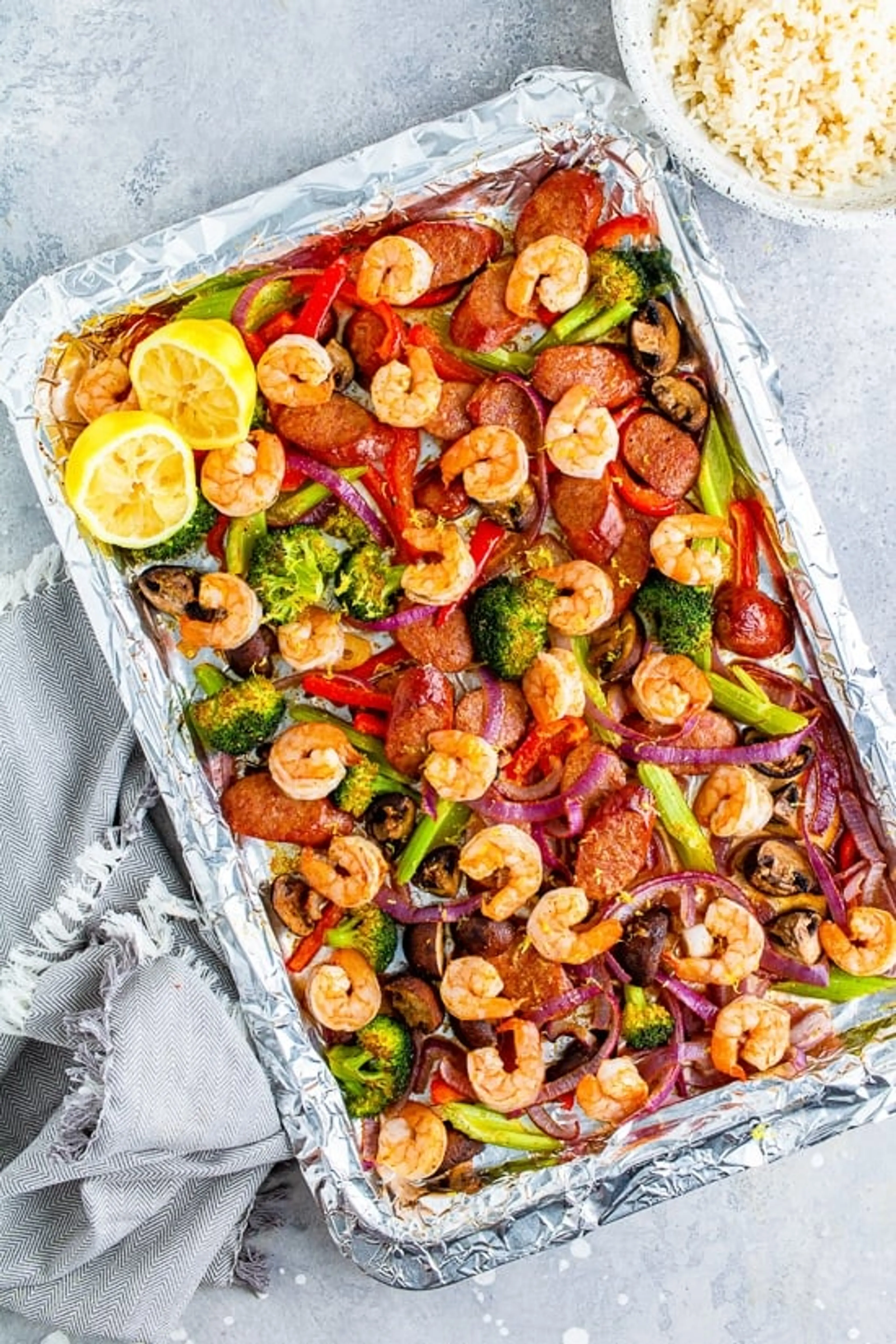 Shrimp & Andouille Sheet Pan Roast