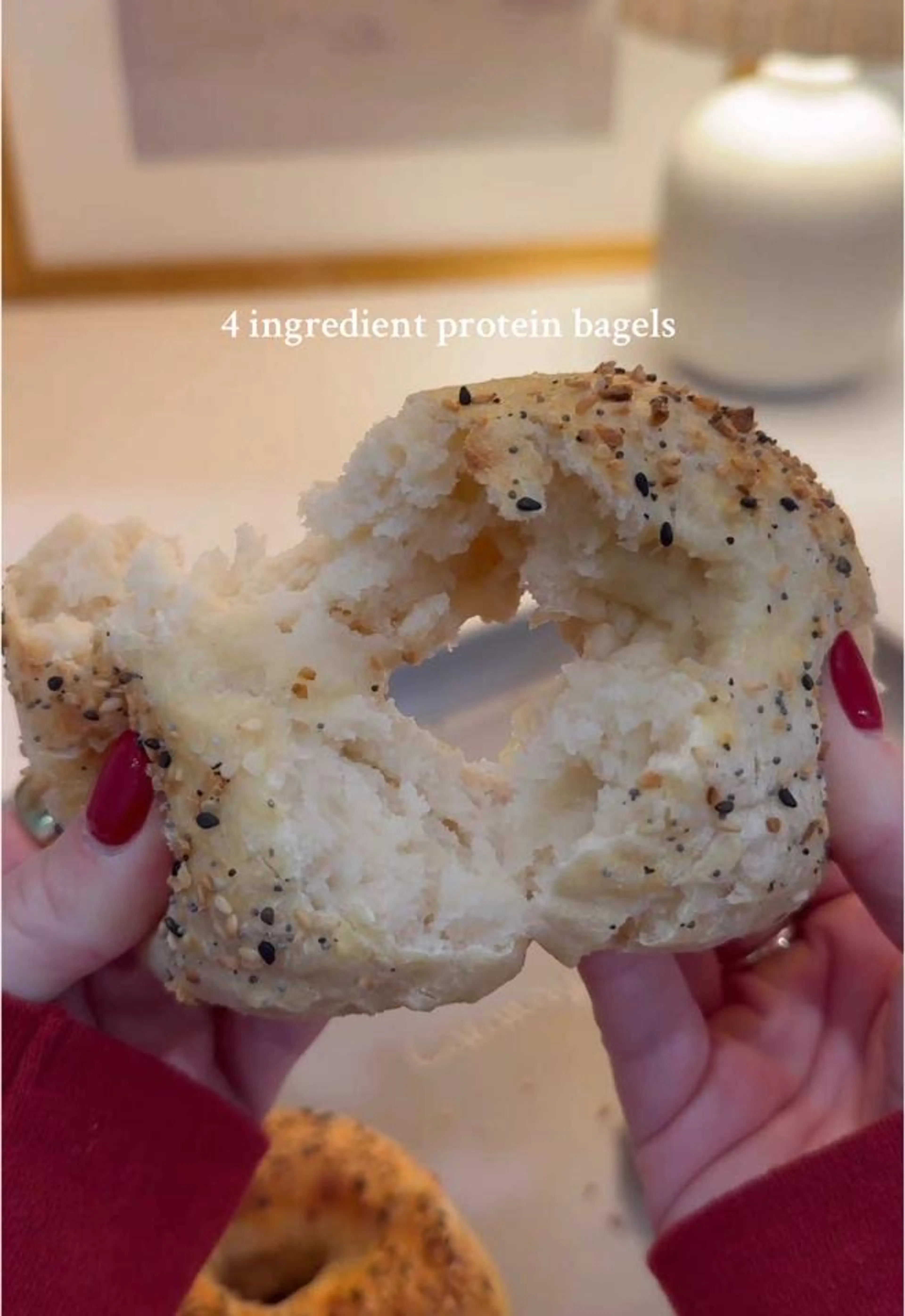 4 Ingredient Homemade Protein Bagels