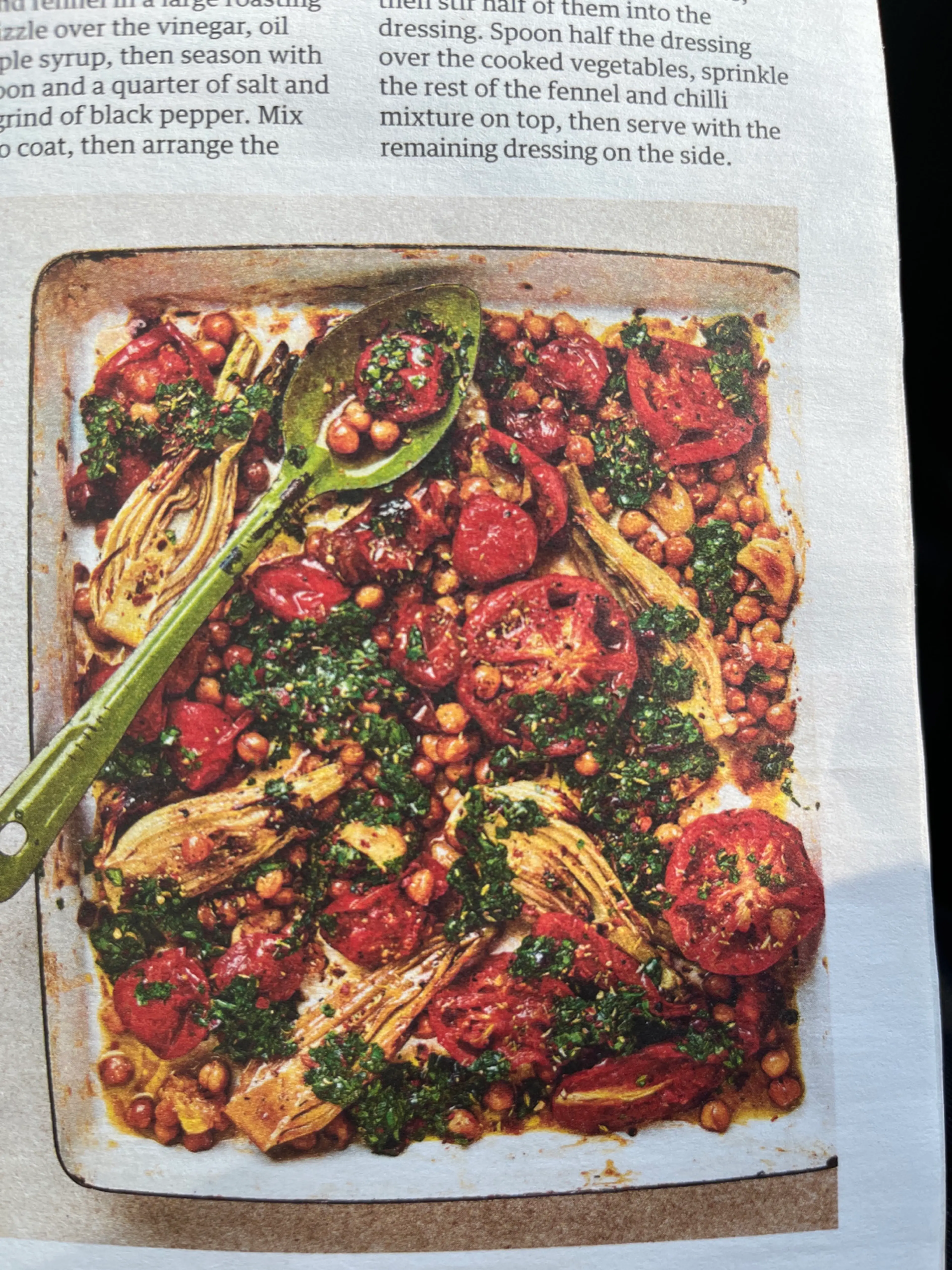 Roast Fennel and Tomatoes with chickpeas