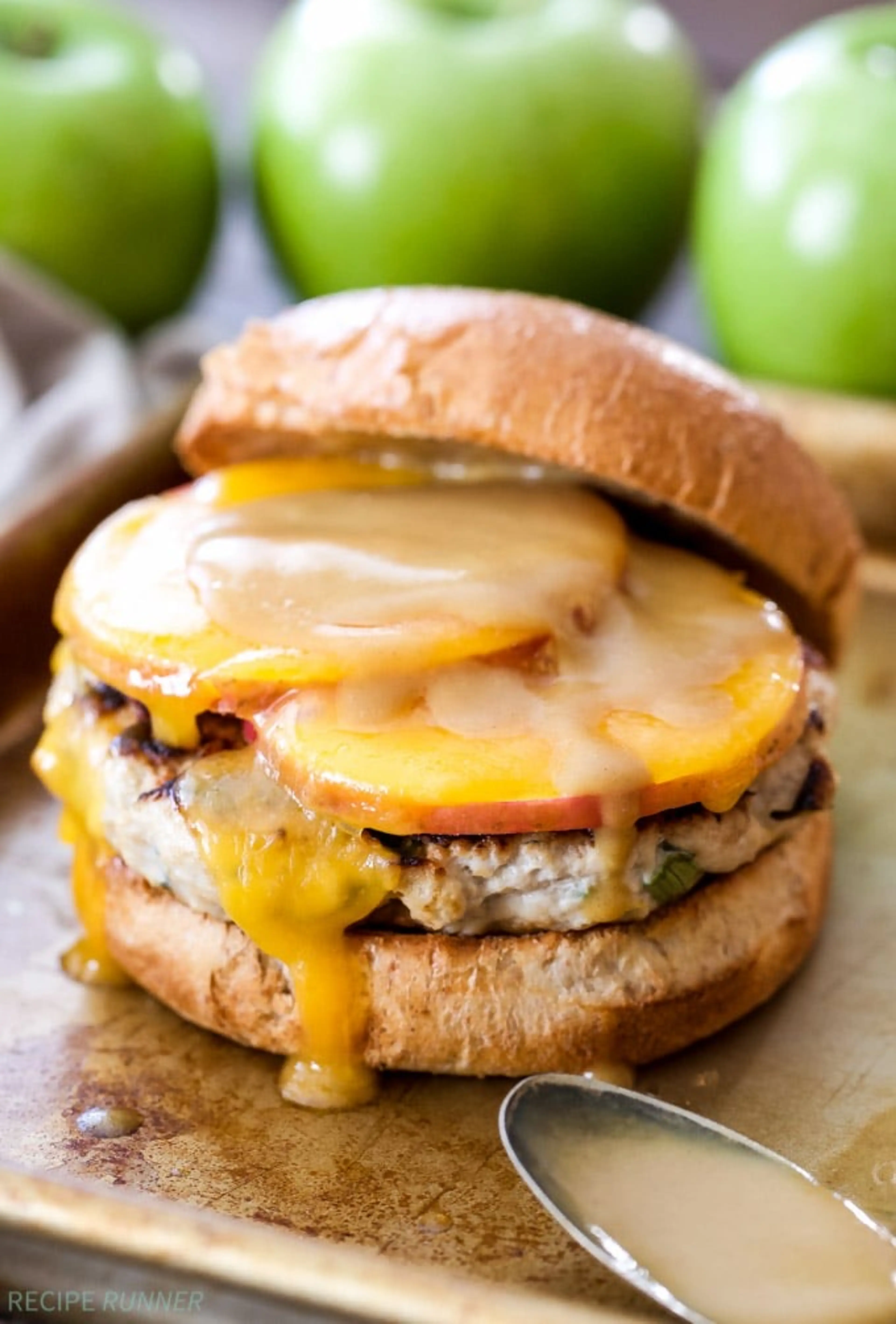 Apple Cheddar Turkey Burgers