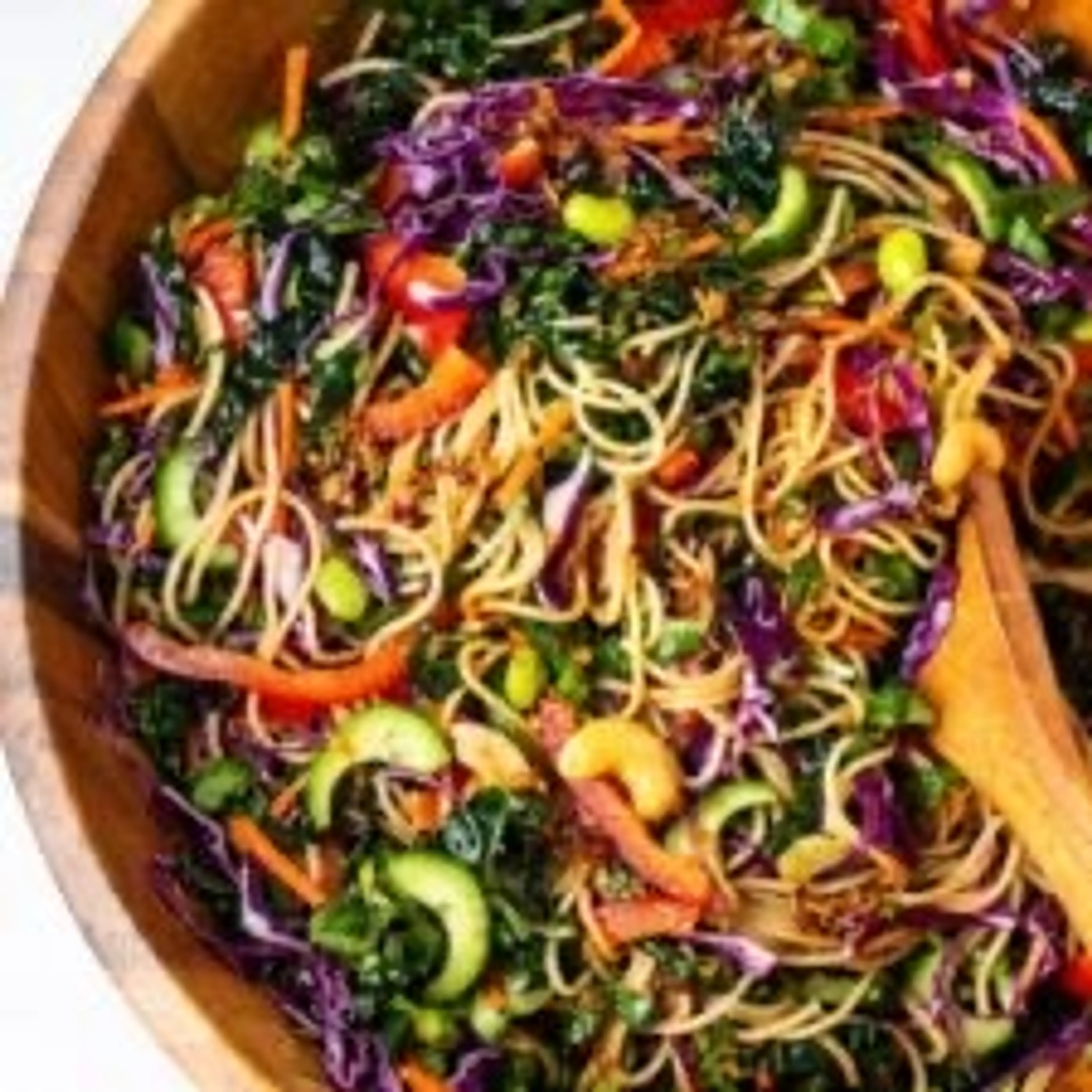 Rainbow Noodles with Tangy Asian Dressing