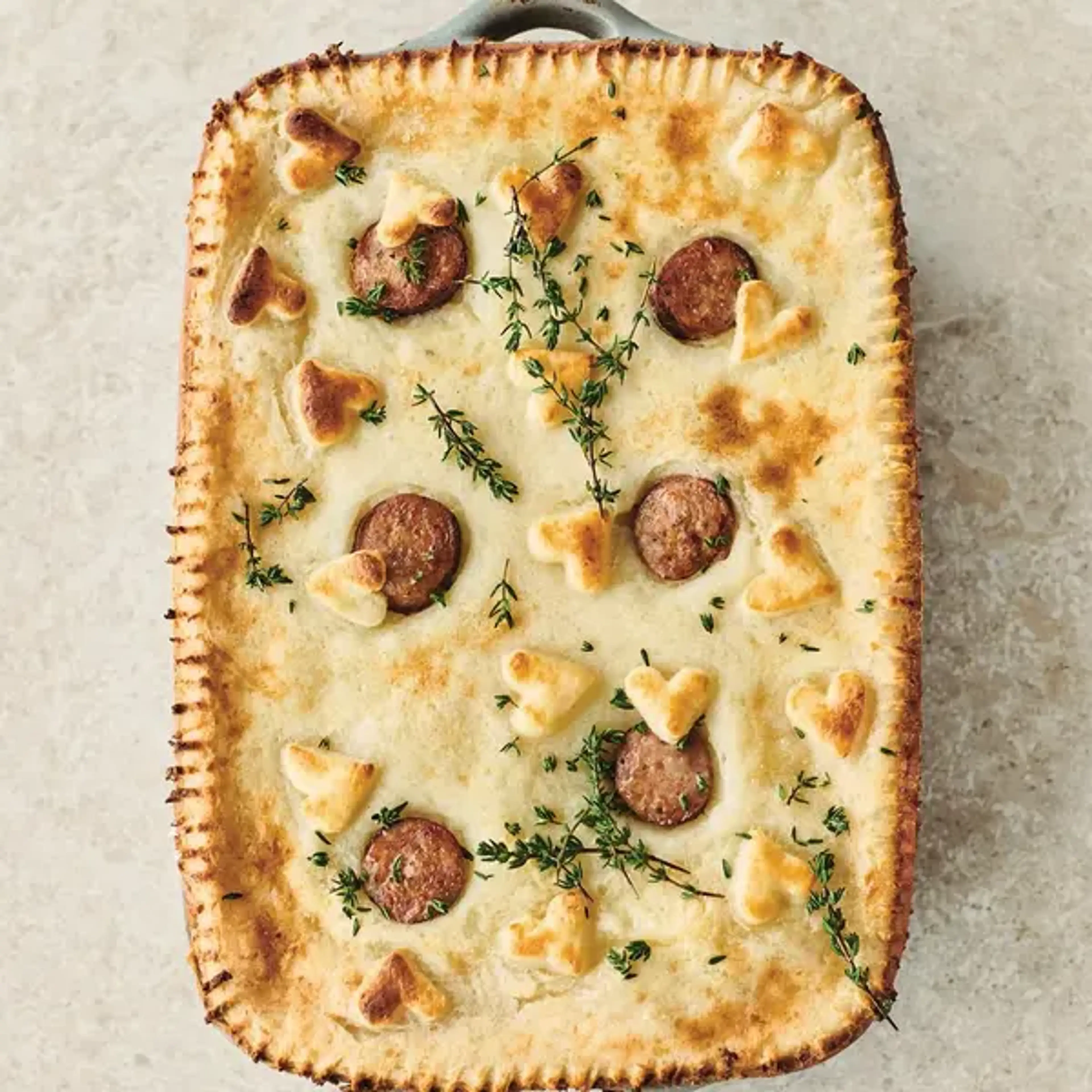 Sausage & mash pie