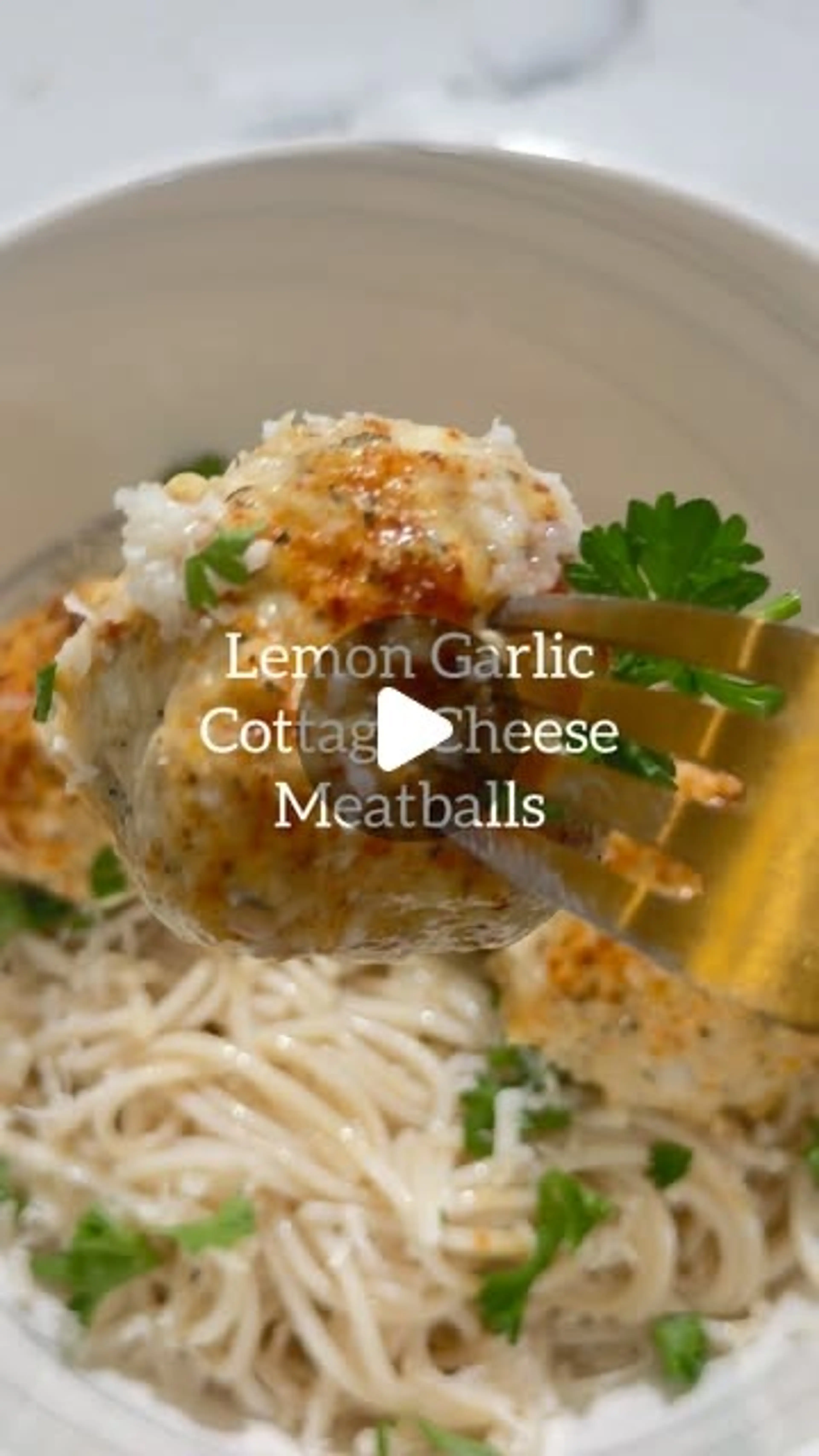 Lemon Garlic Cottage Cheese Meatballs