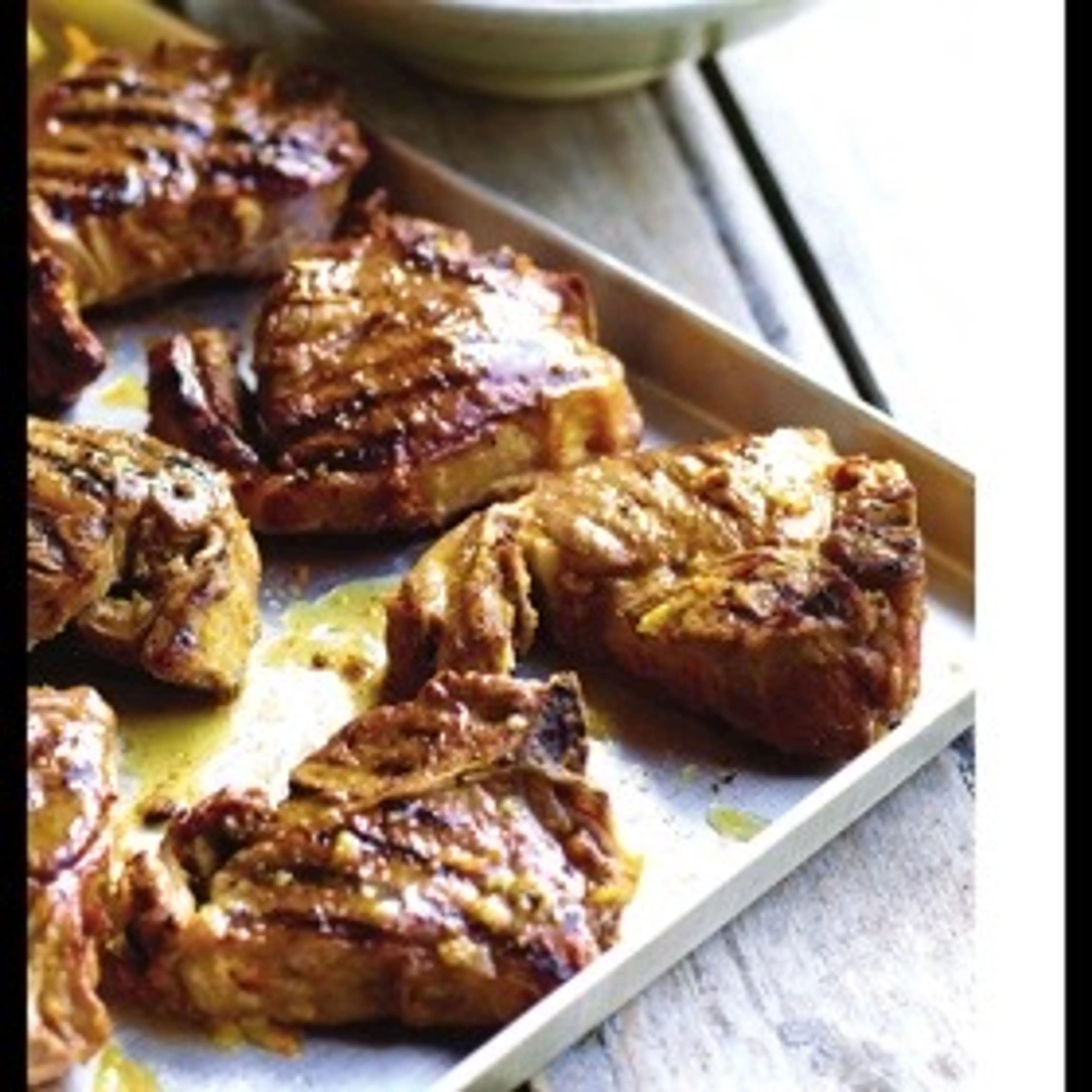 Citrus marinated lamb chops with Moroccan tomato salad
