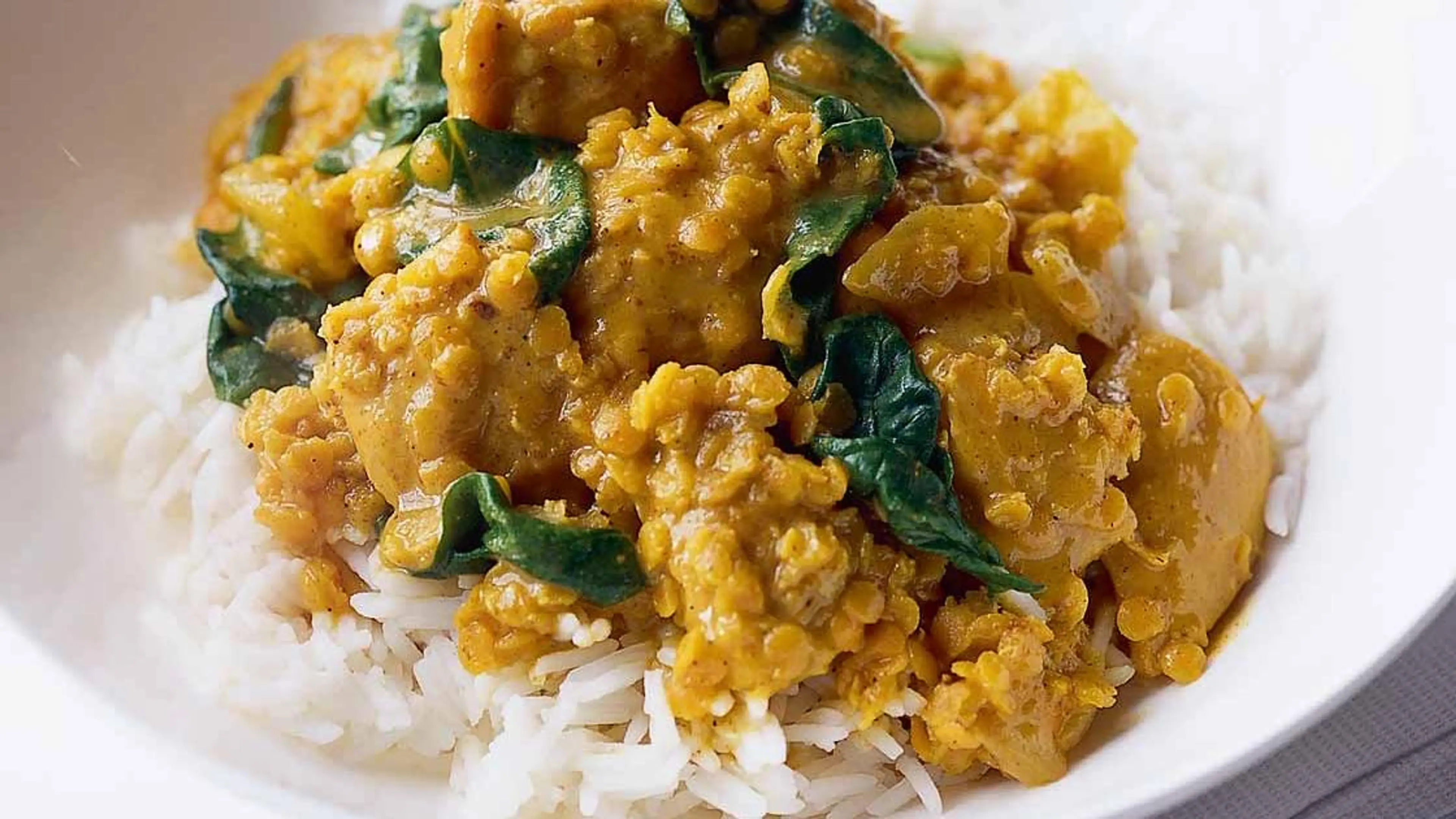 Quick chicken and lentil curry