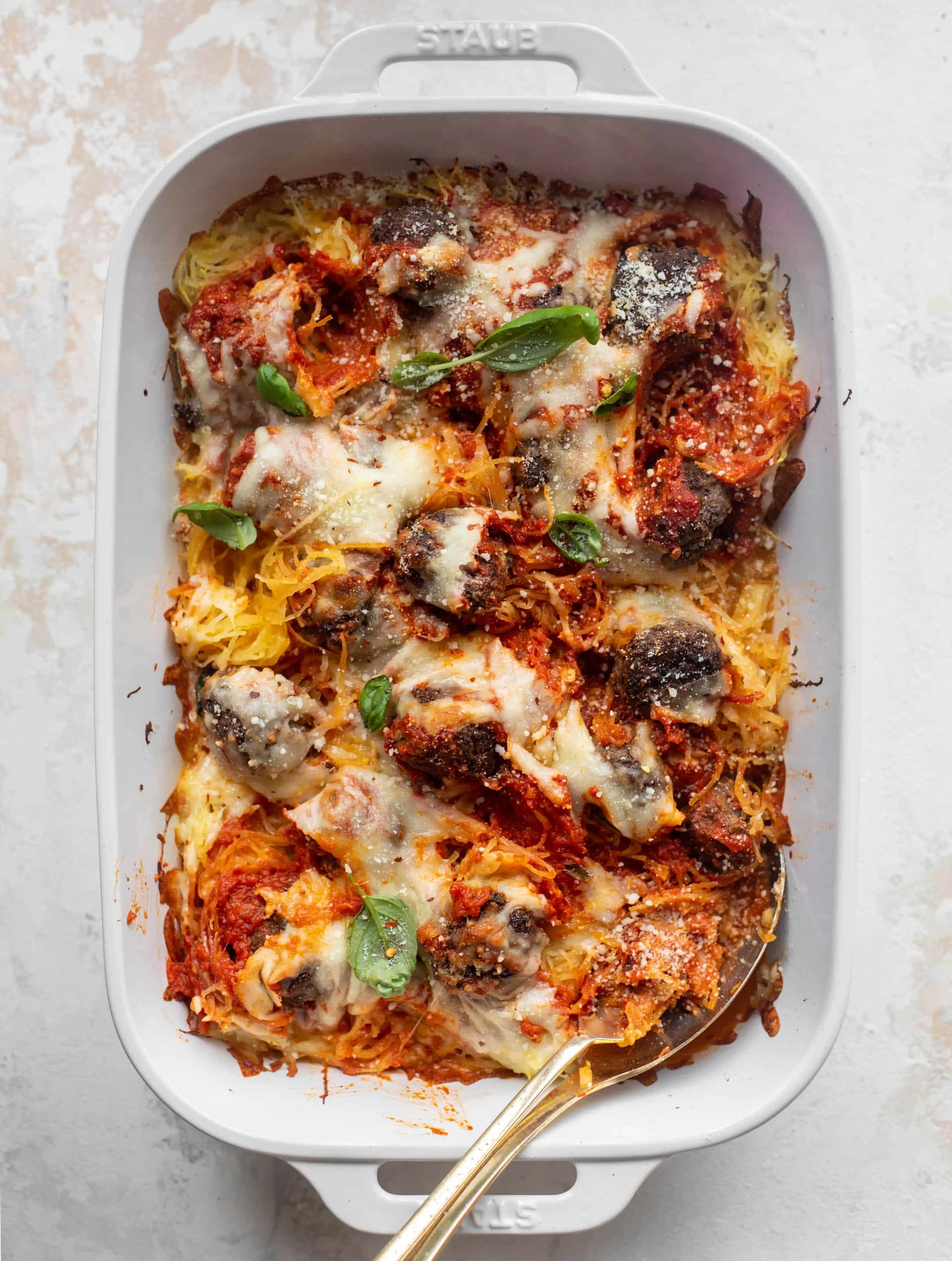Baked Spaghetti Squash and Meatballs