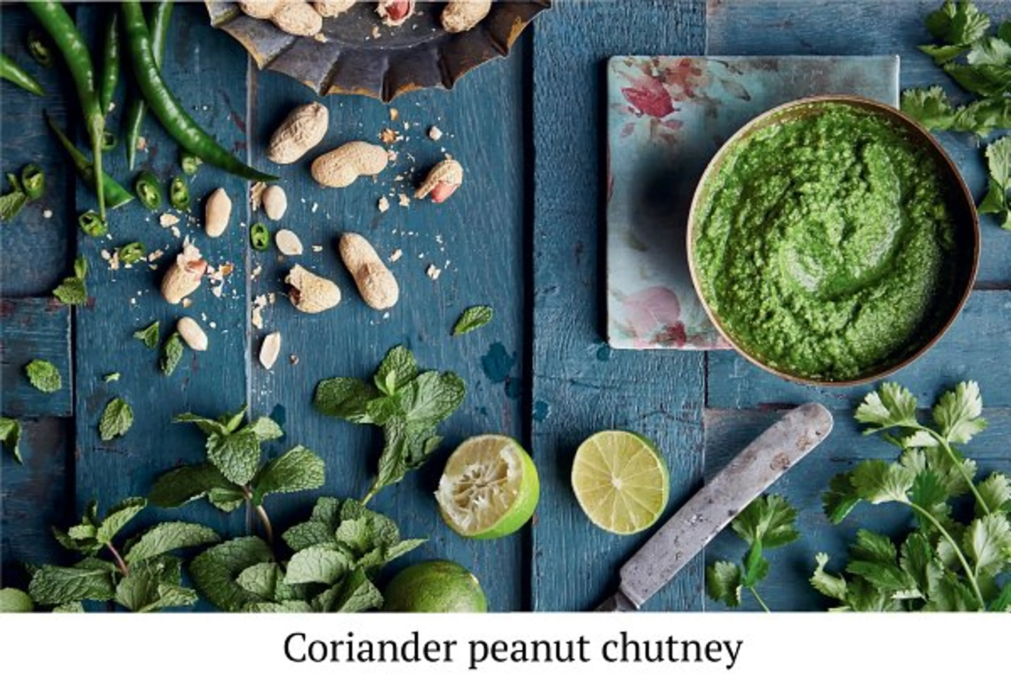 Coriander peanut chutney Dhania moongphalli chutney