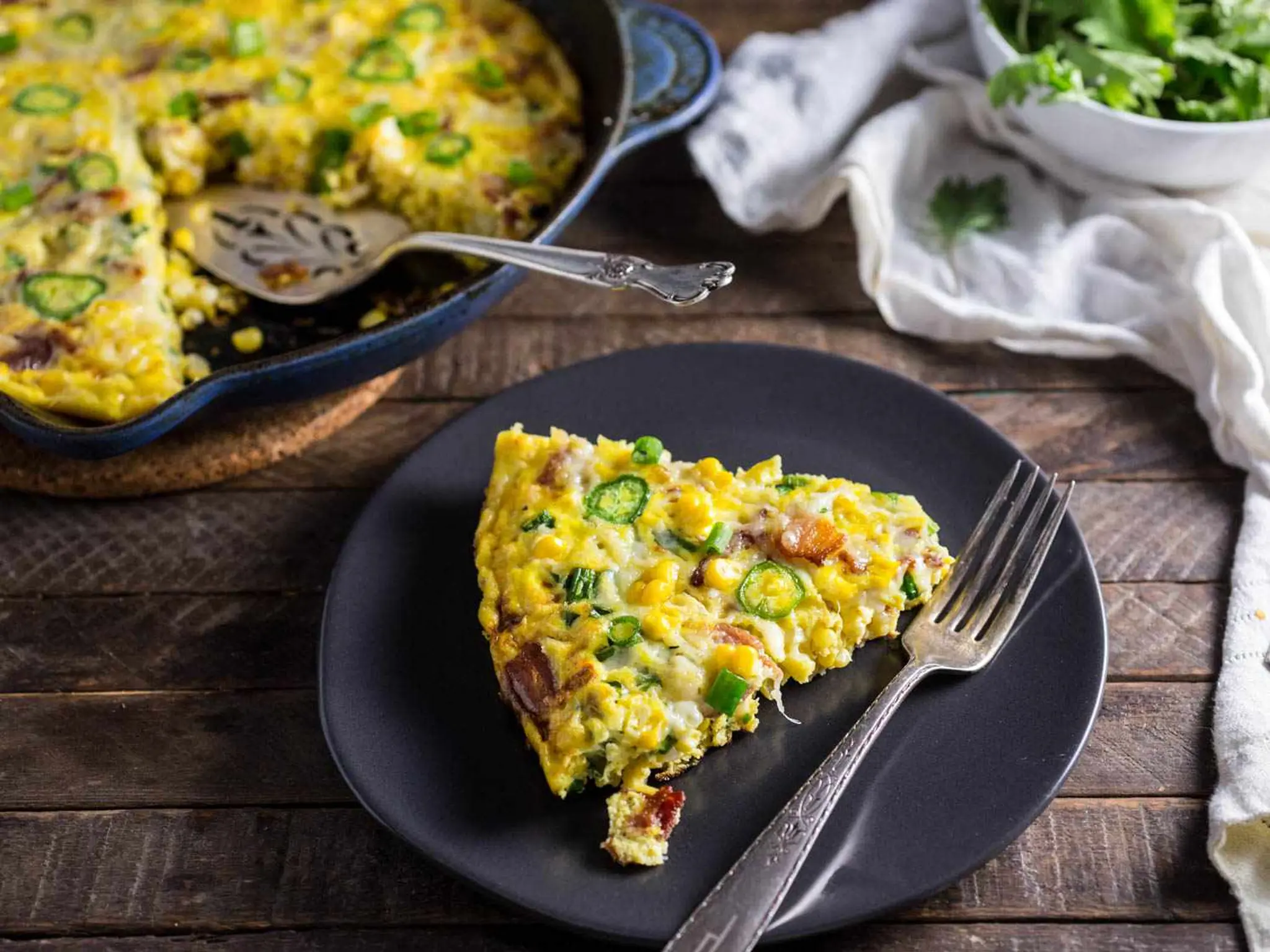 Frittata With Bacon, Corn, and Gruyère Recipe