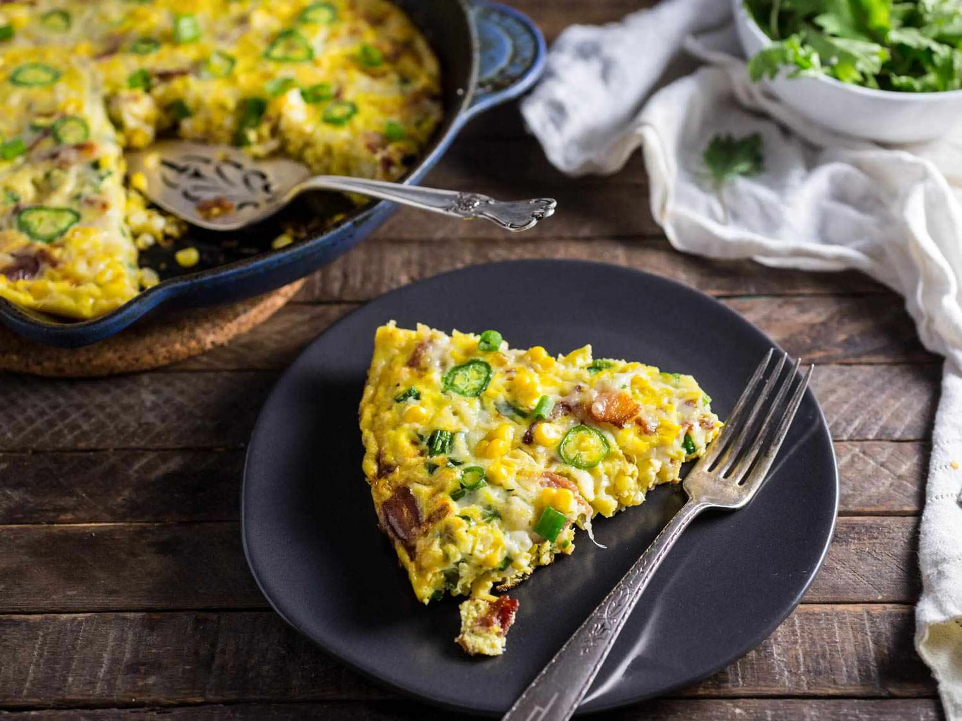 Frittata With Bacon, Corn, and Gruyère Recipe