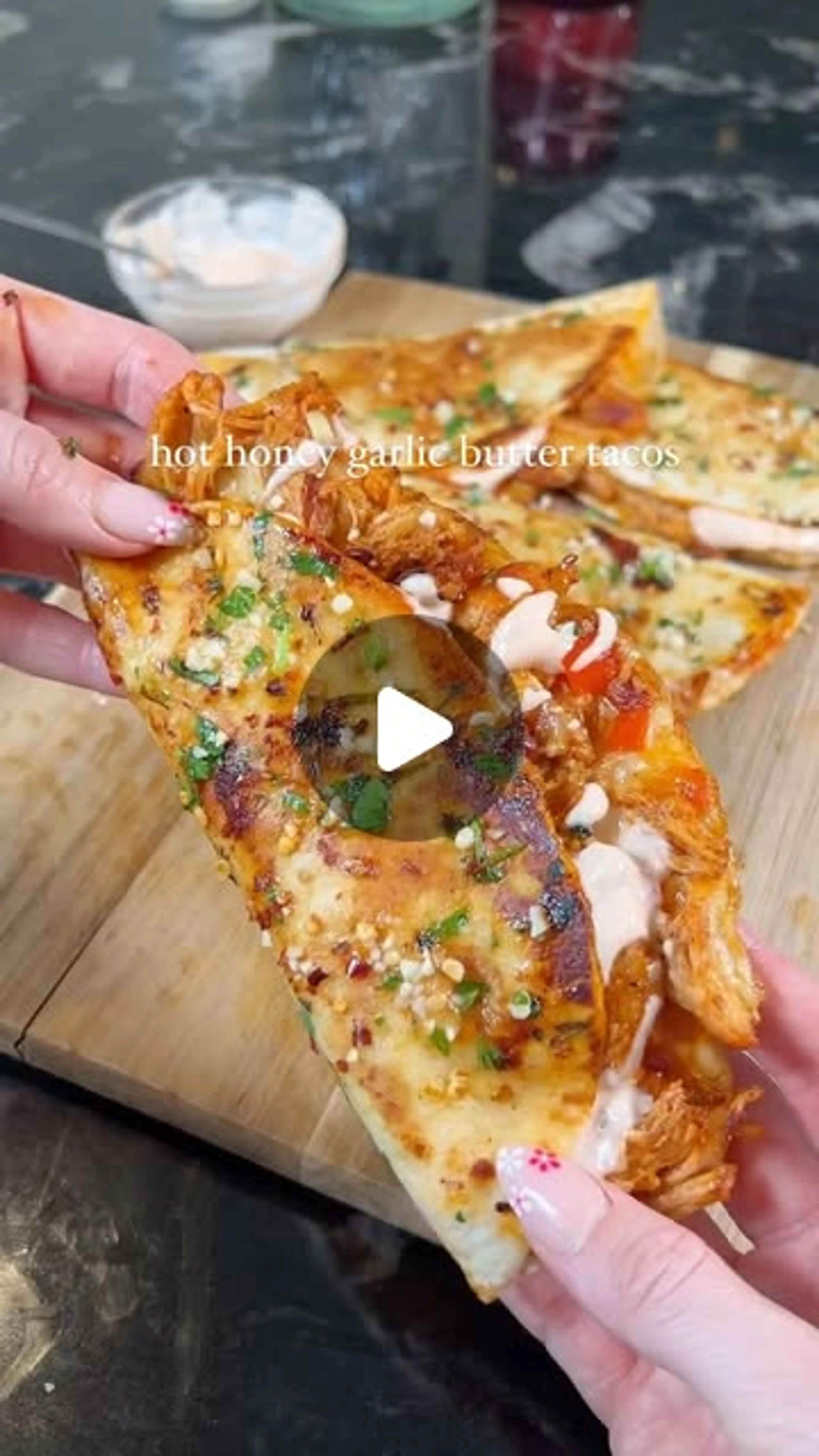 Hot Honey Garlic Butter Tacos