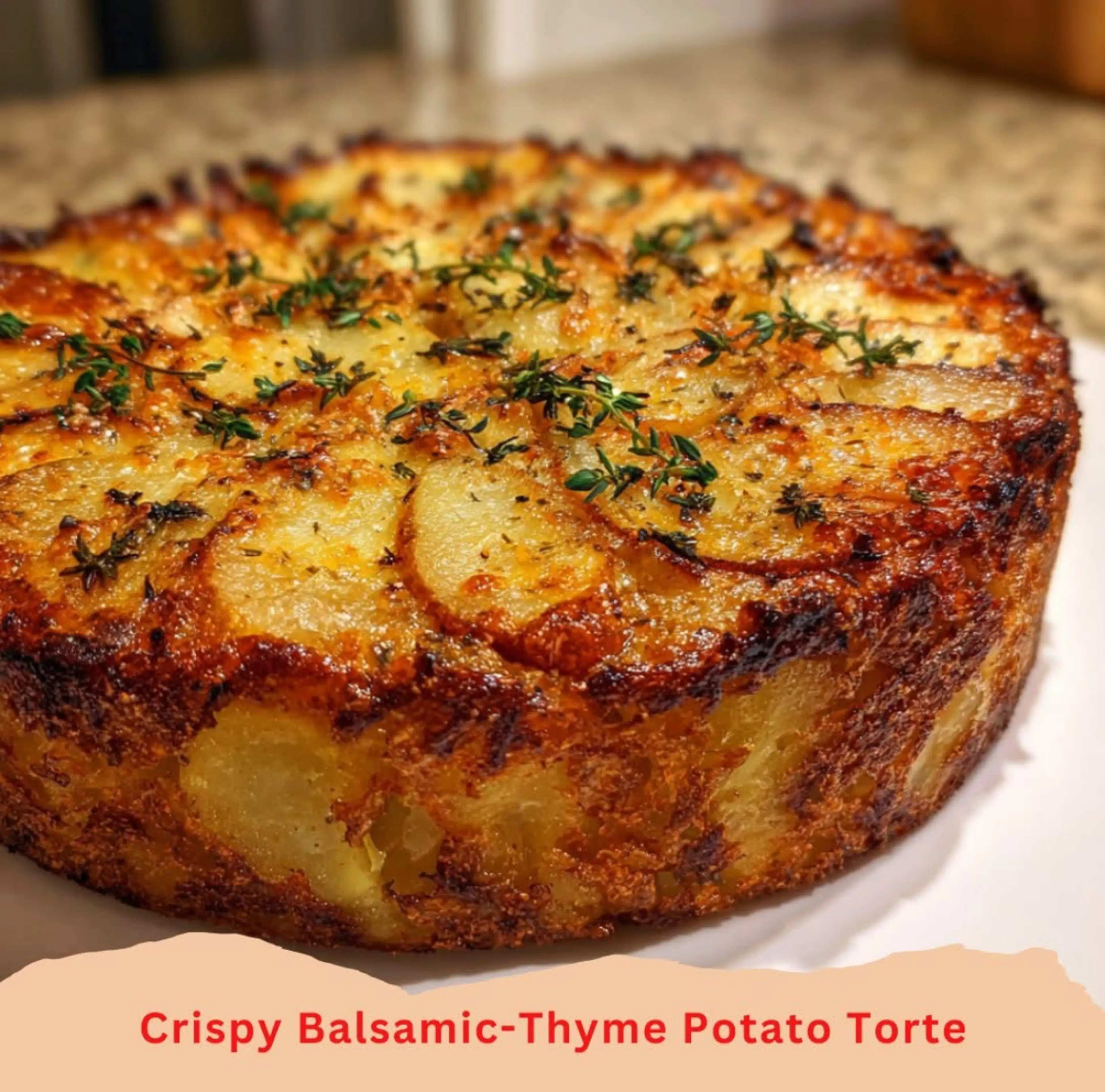 Crispy Balsamic-Thyme Potato Torte