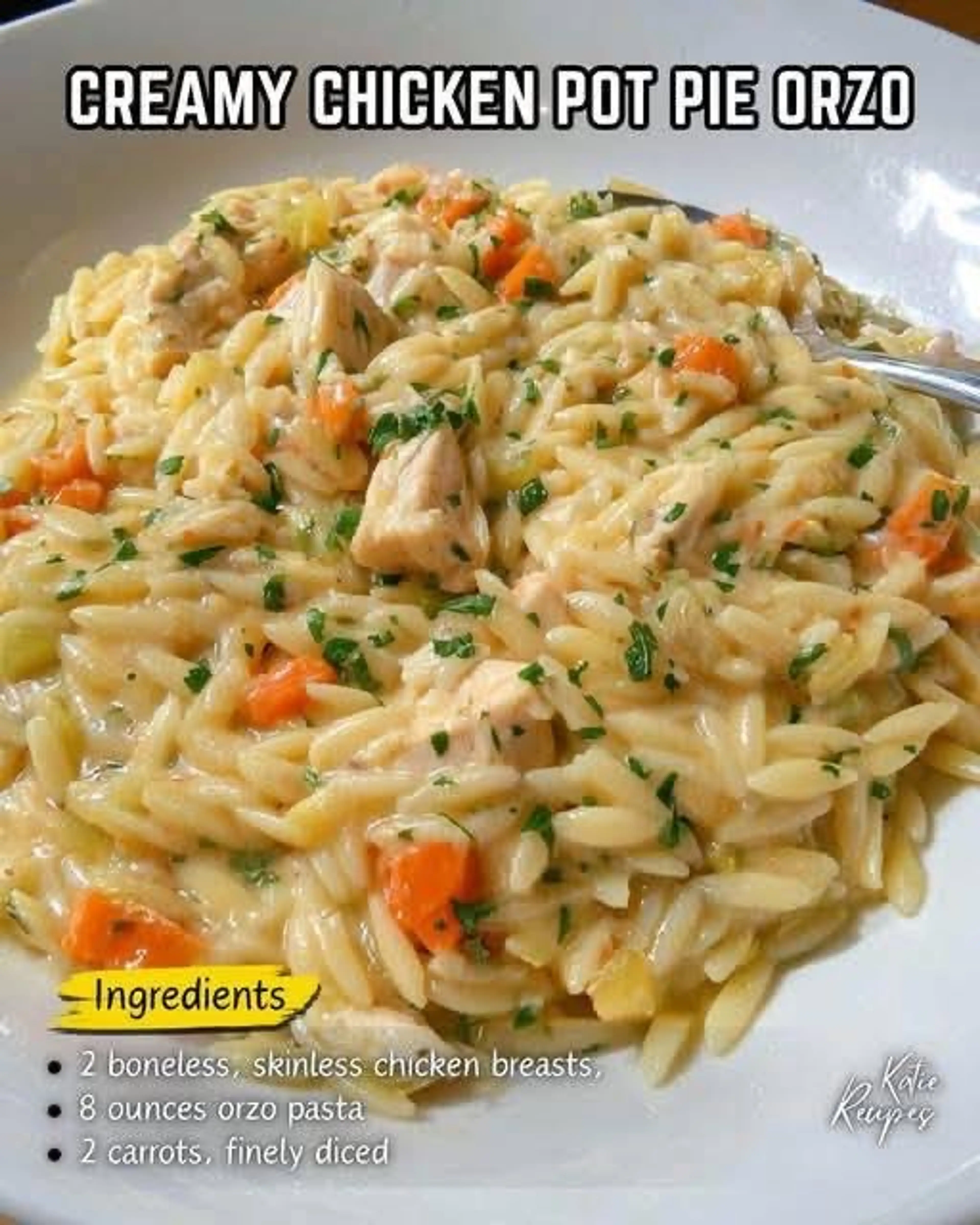 Creamy Chicken Pot Pie Orzo