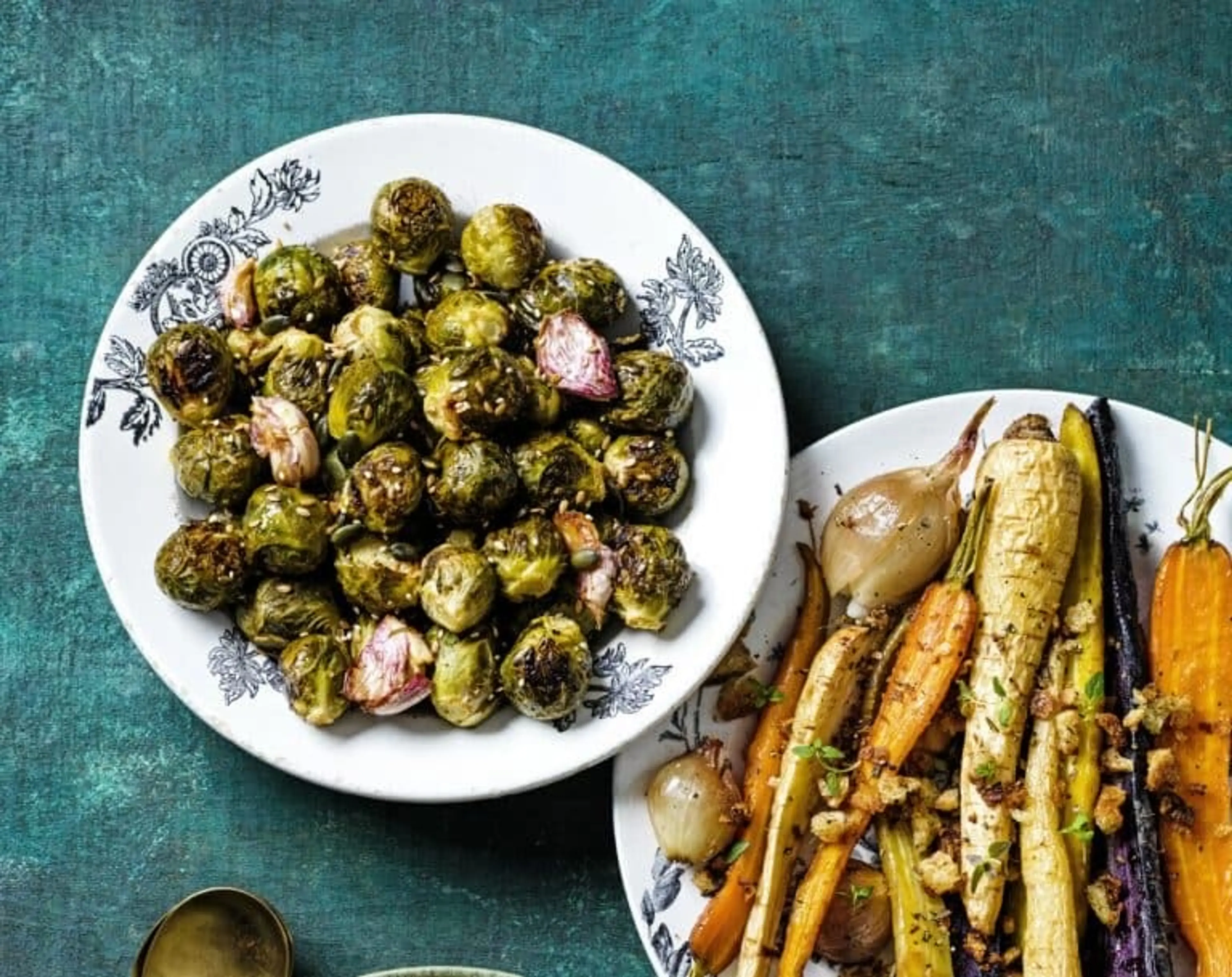 Geroosterde spruitjes met citroen en knoflook