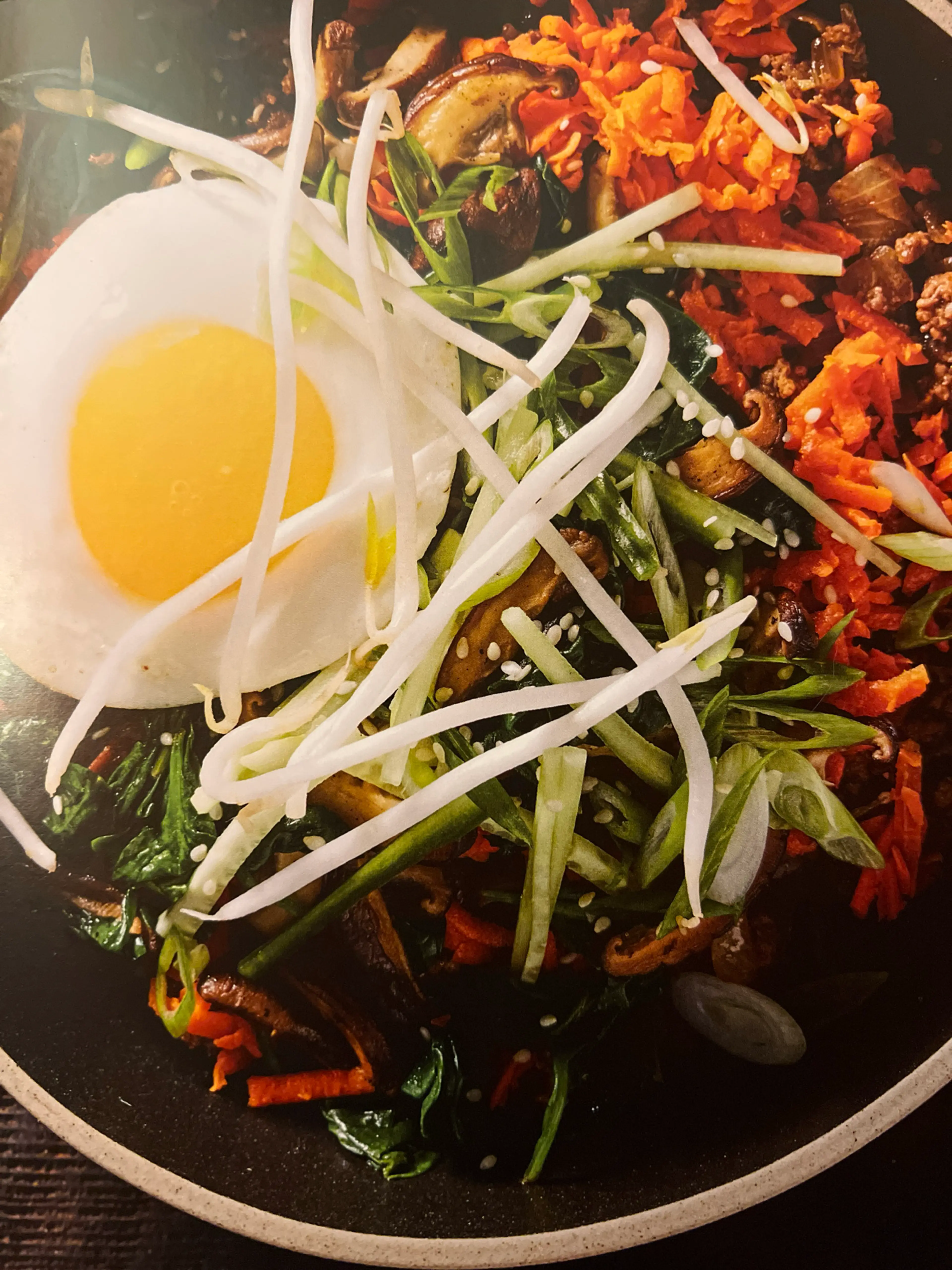 Beef Bibimbap Bowls with Riced Carrots