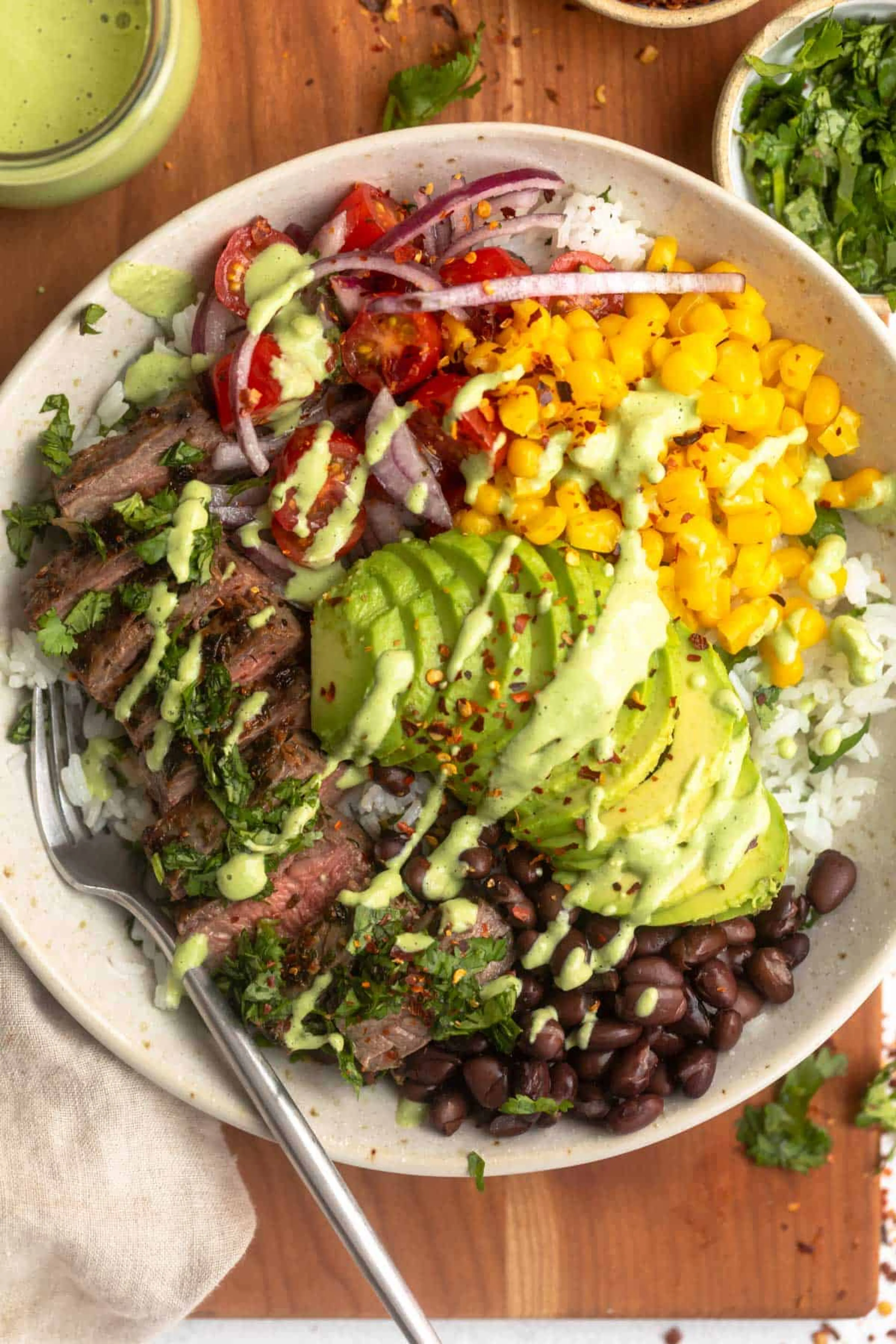 Cilantro Lime Steak and Rice Bowls