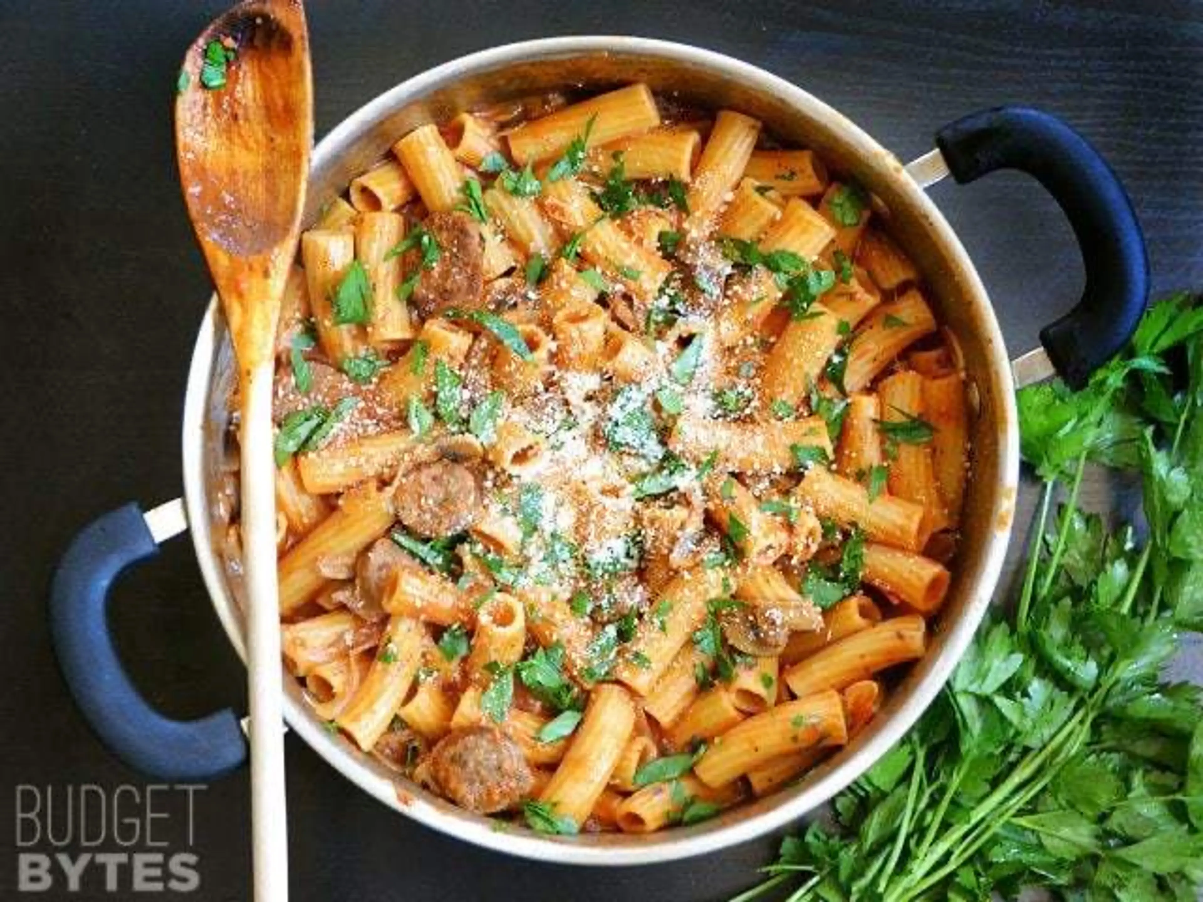 One Pot Sausage & Mushroom Pasta