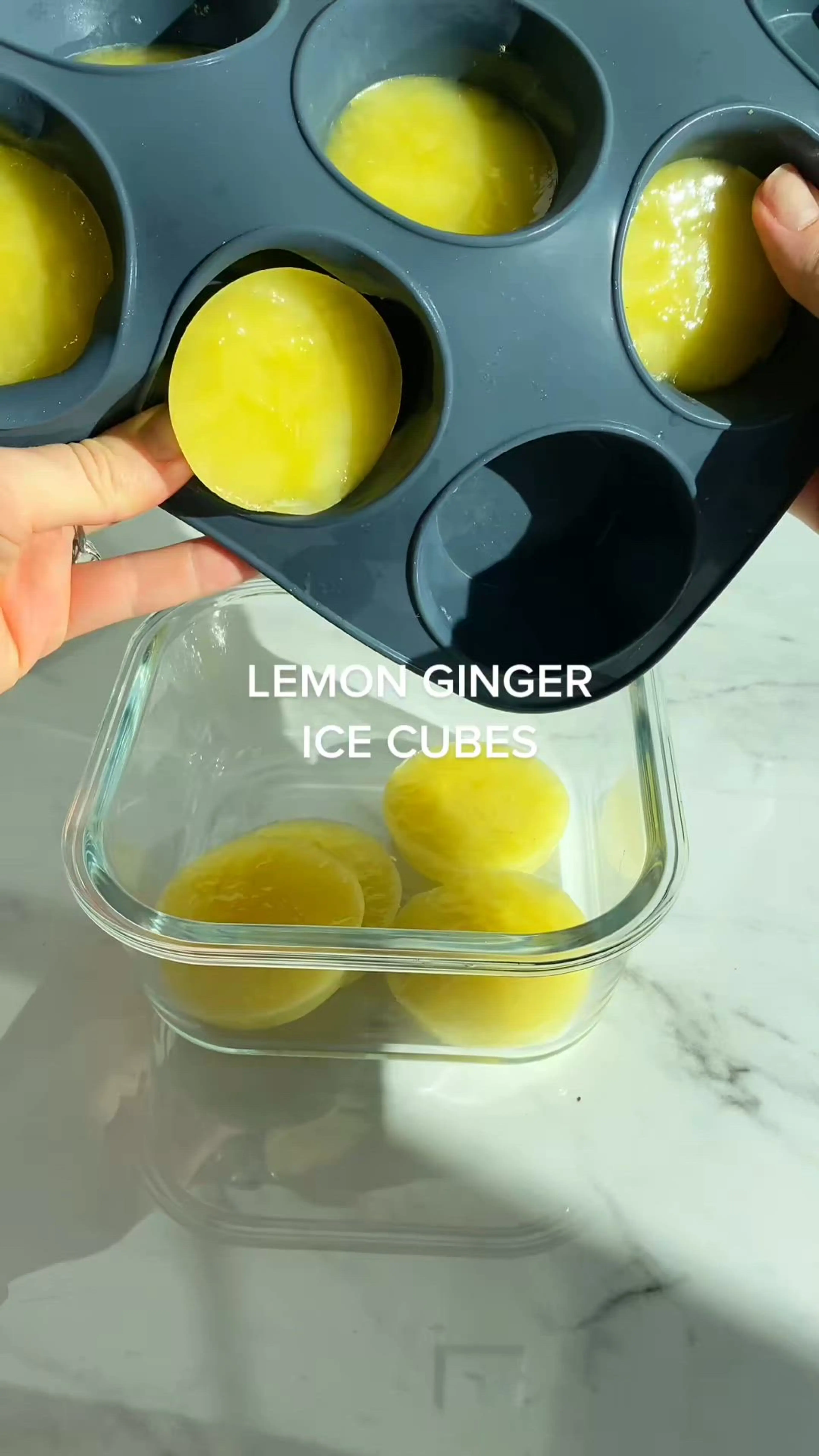Lemon Ginger Ice Cubes