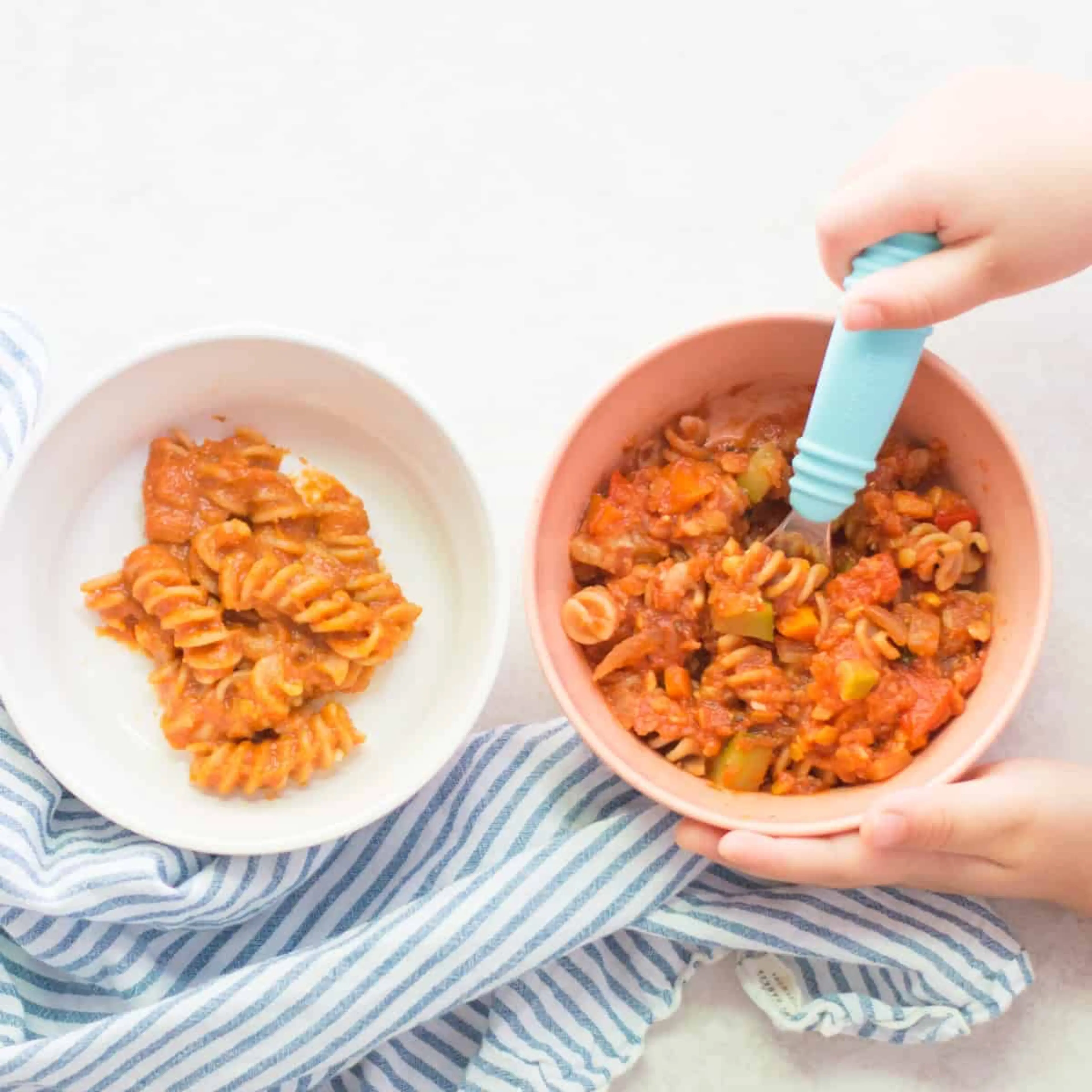 Iron-rich baby pasta