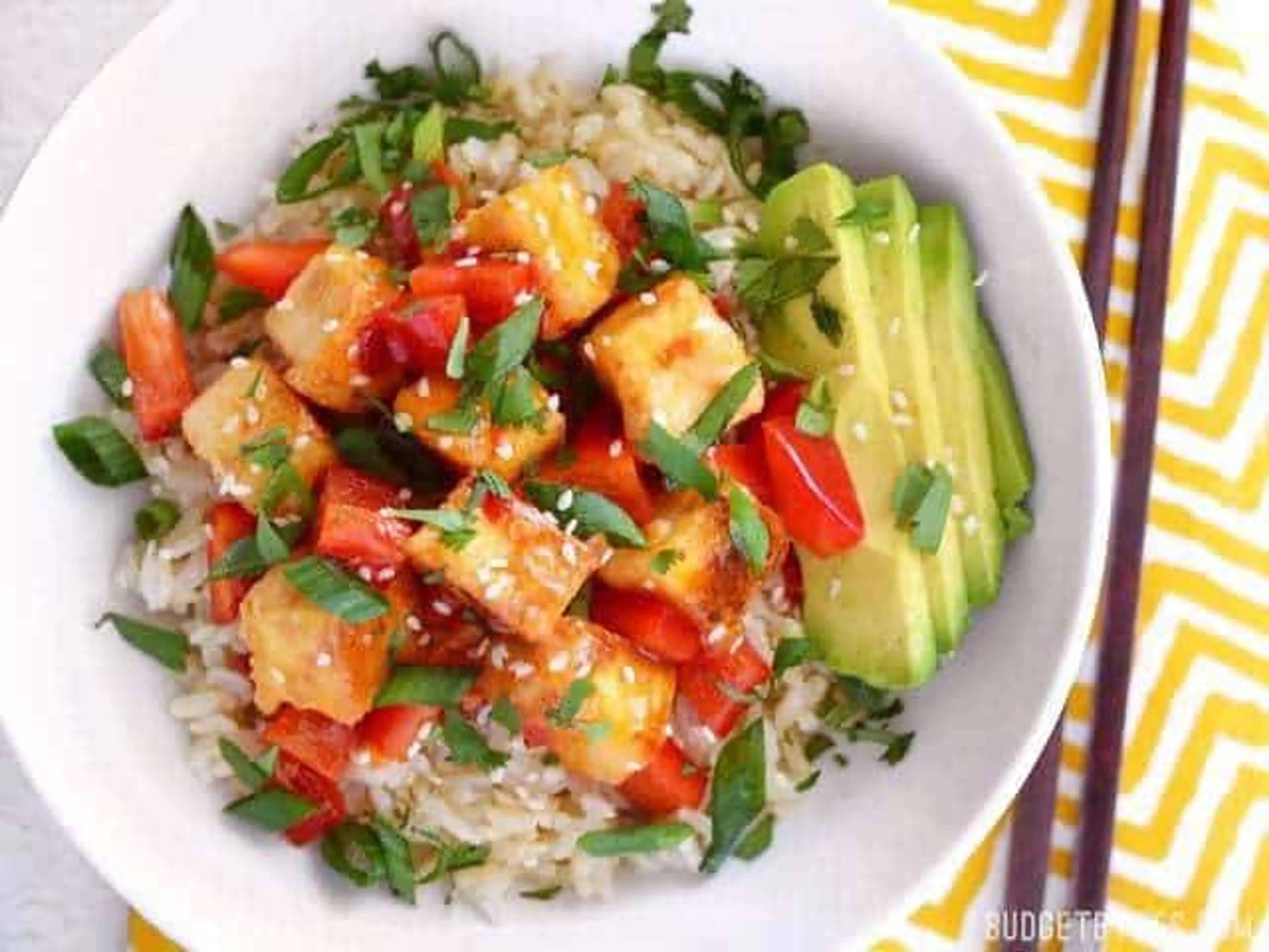 Sweet Chili Stir Fried Tofu Bowls
