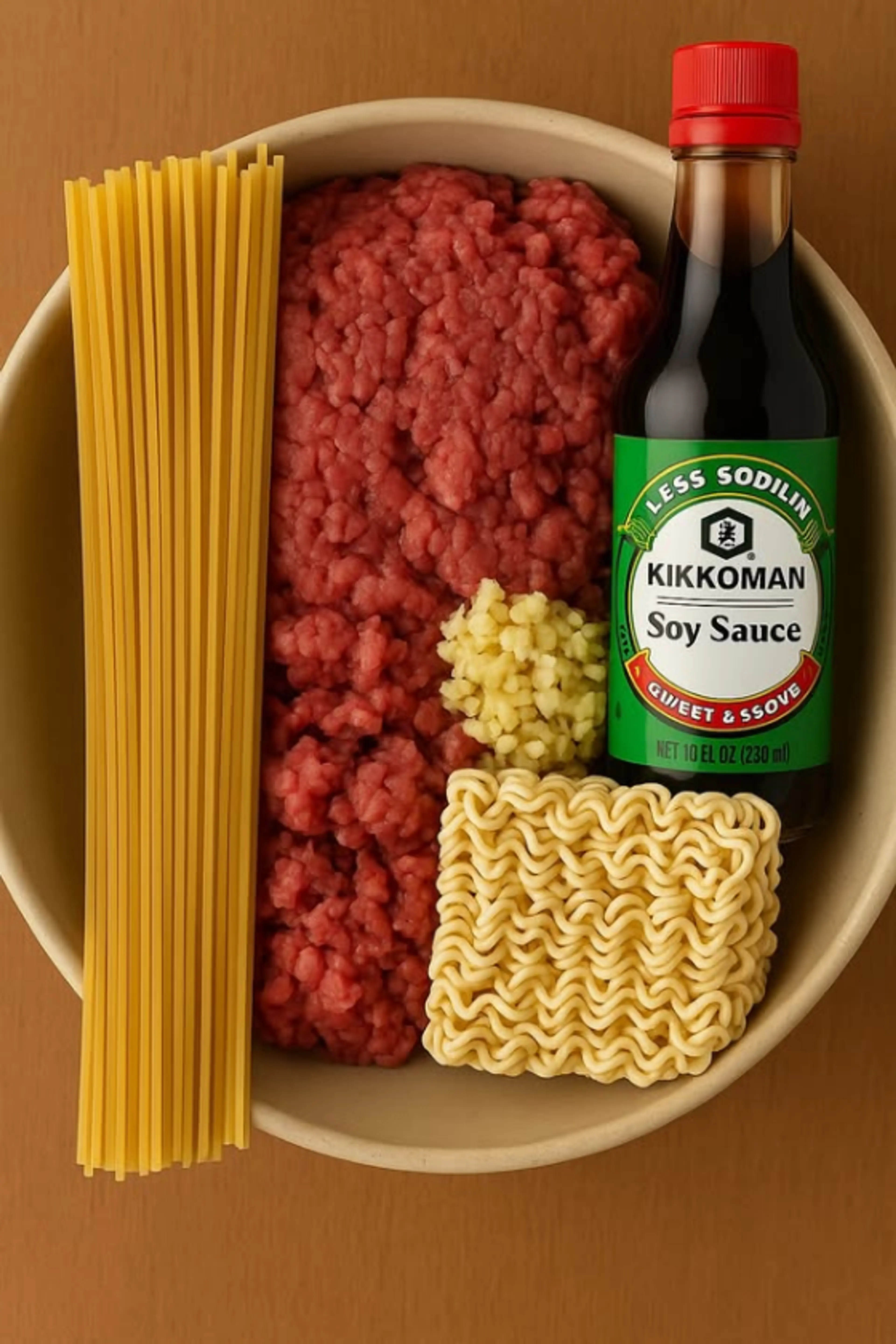 Mongolian Ground Beef Noodles