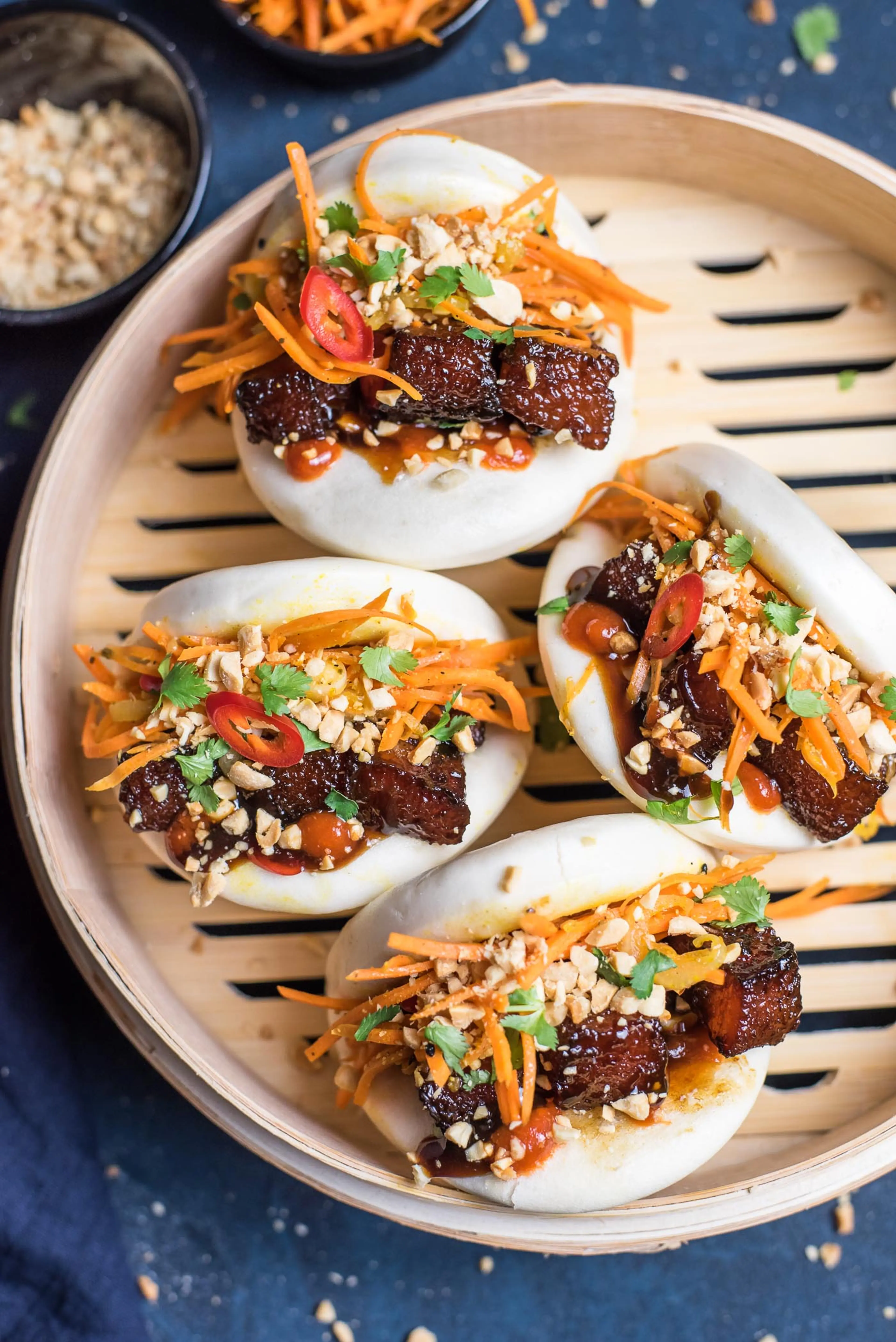 GUA BAO WITH GLAZED PORK BELLY