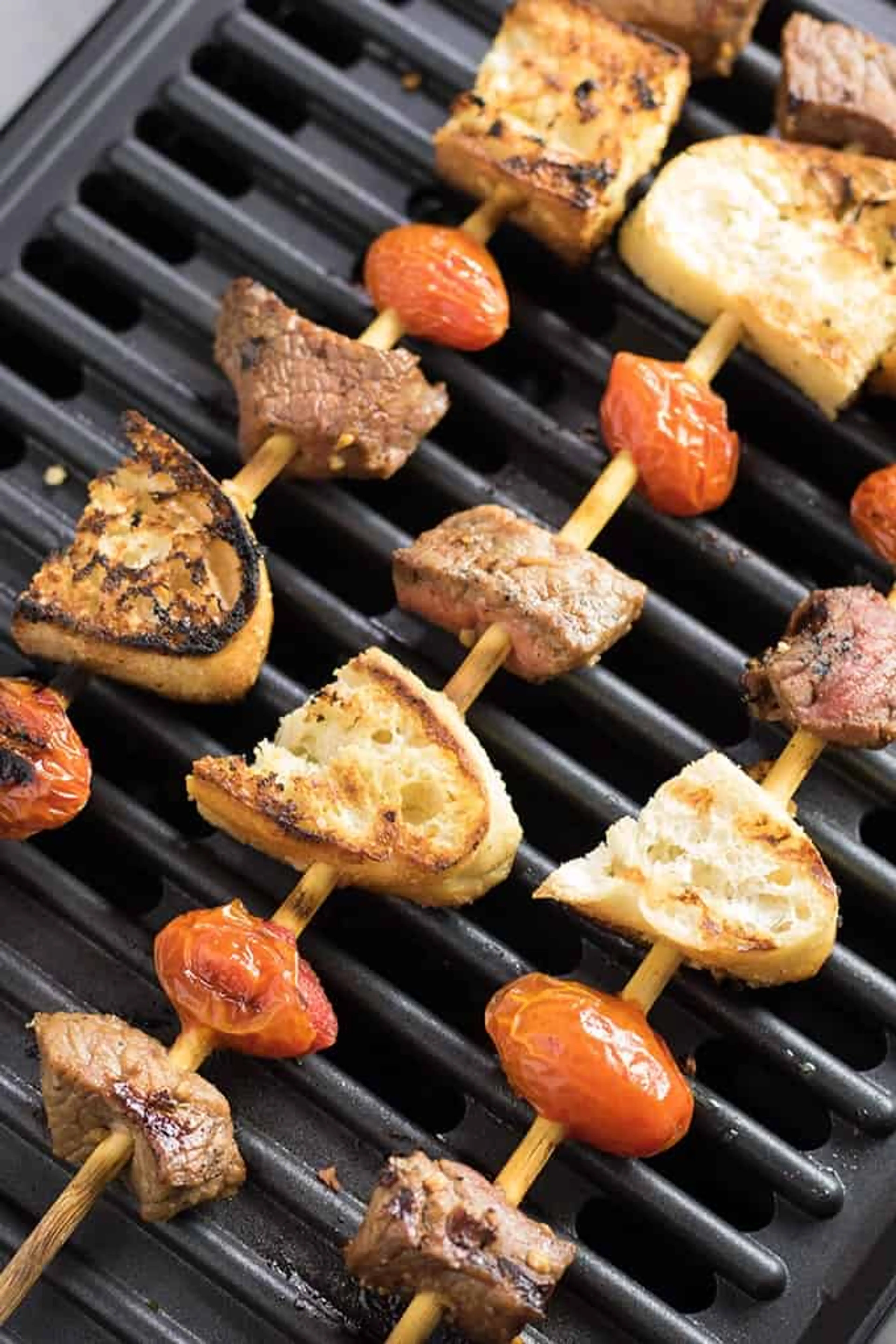 Steak and Garlic Bread Kabobs