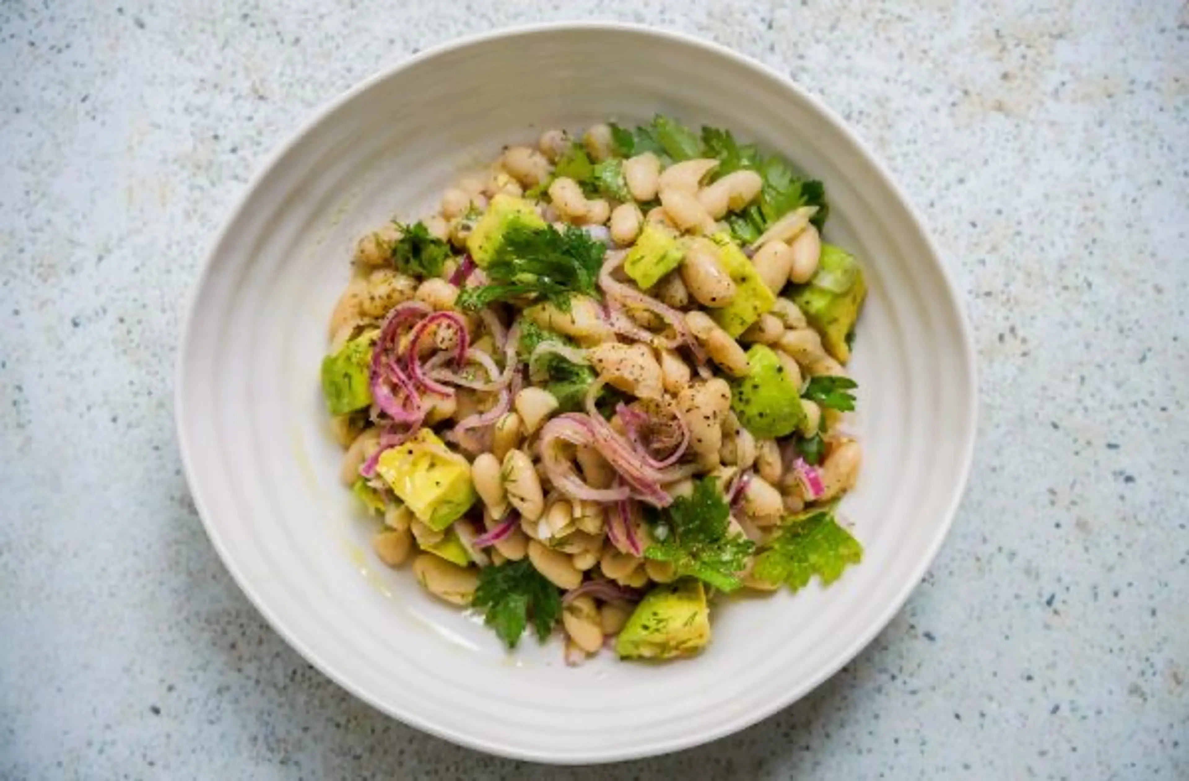 Greek Bean Salad (Fasolia Piaz)