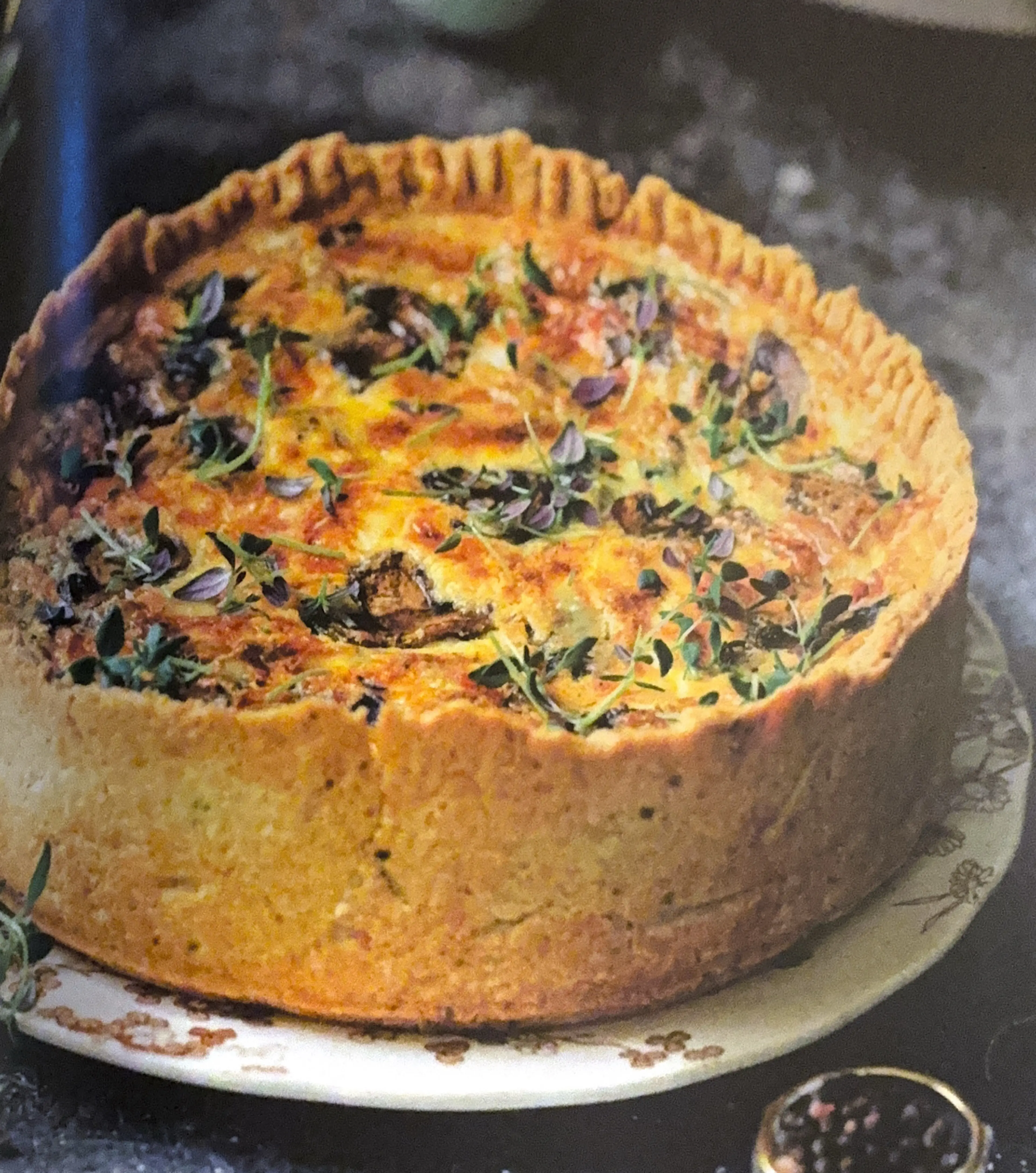 Spinach-Mushroom Deep-Dish Quiche