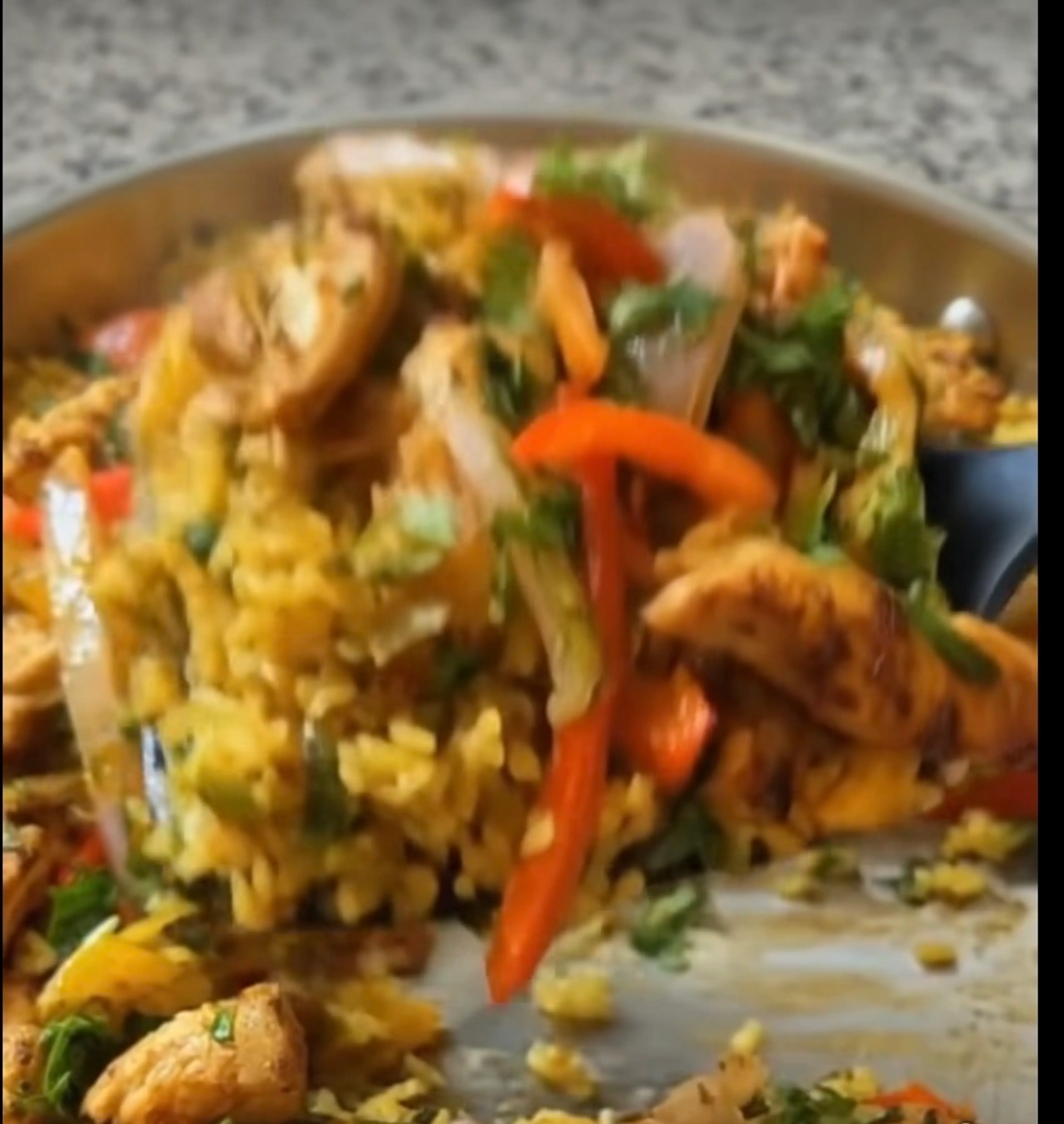 Chicken Pepper Rice Skillet