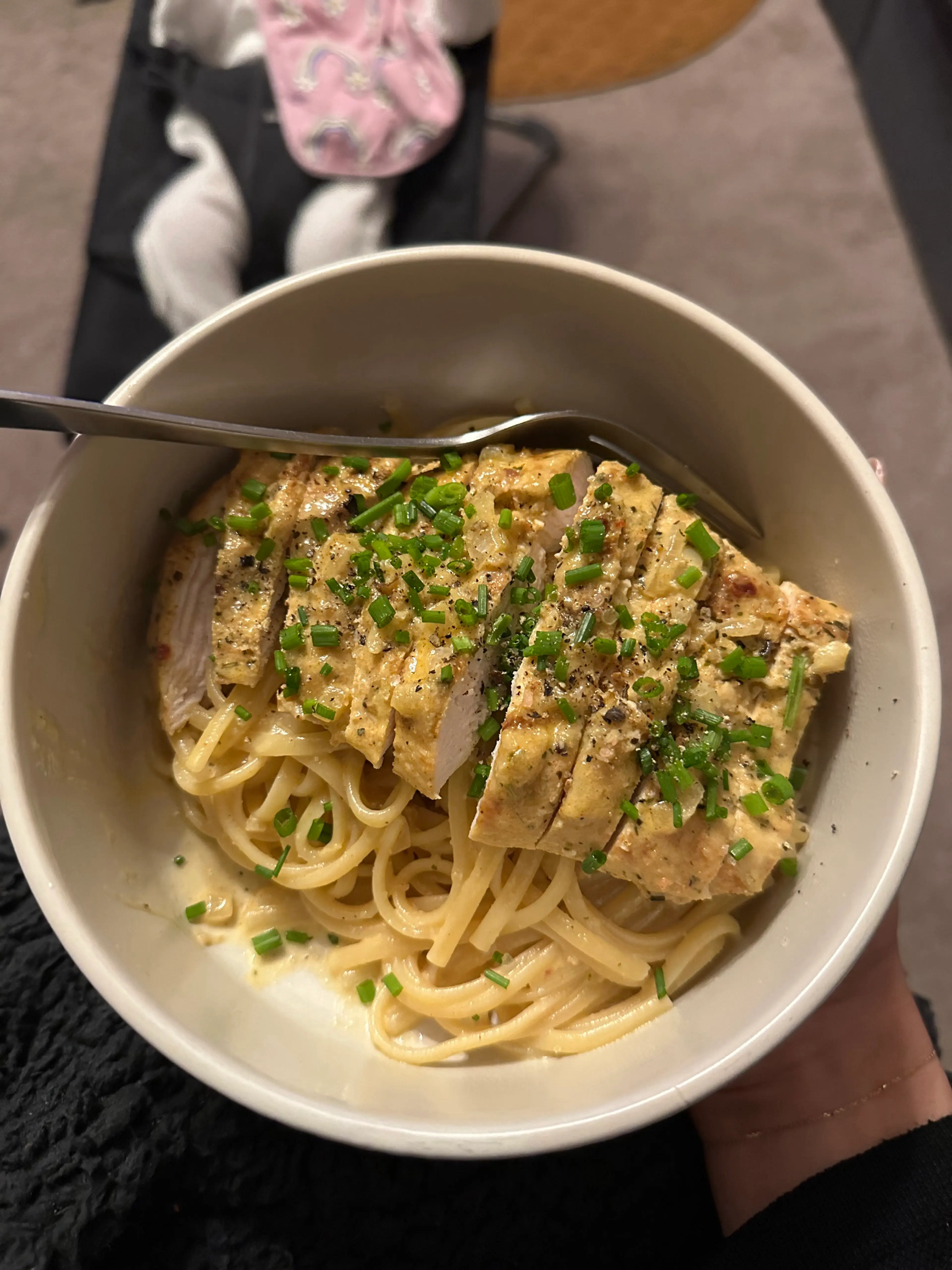 Chicken Alfredo pasta