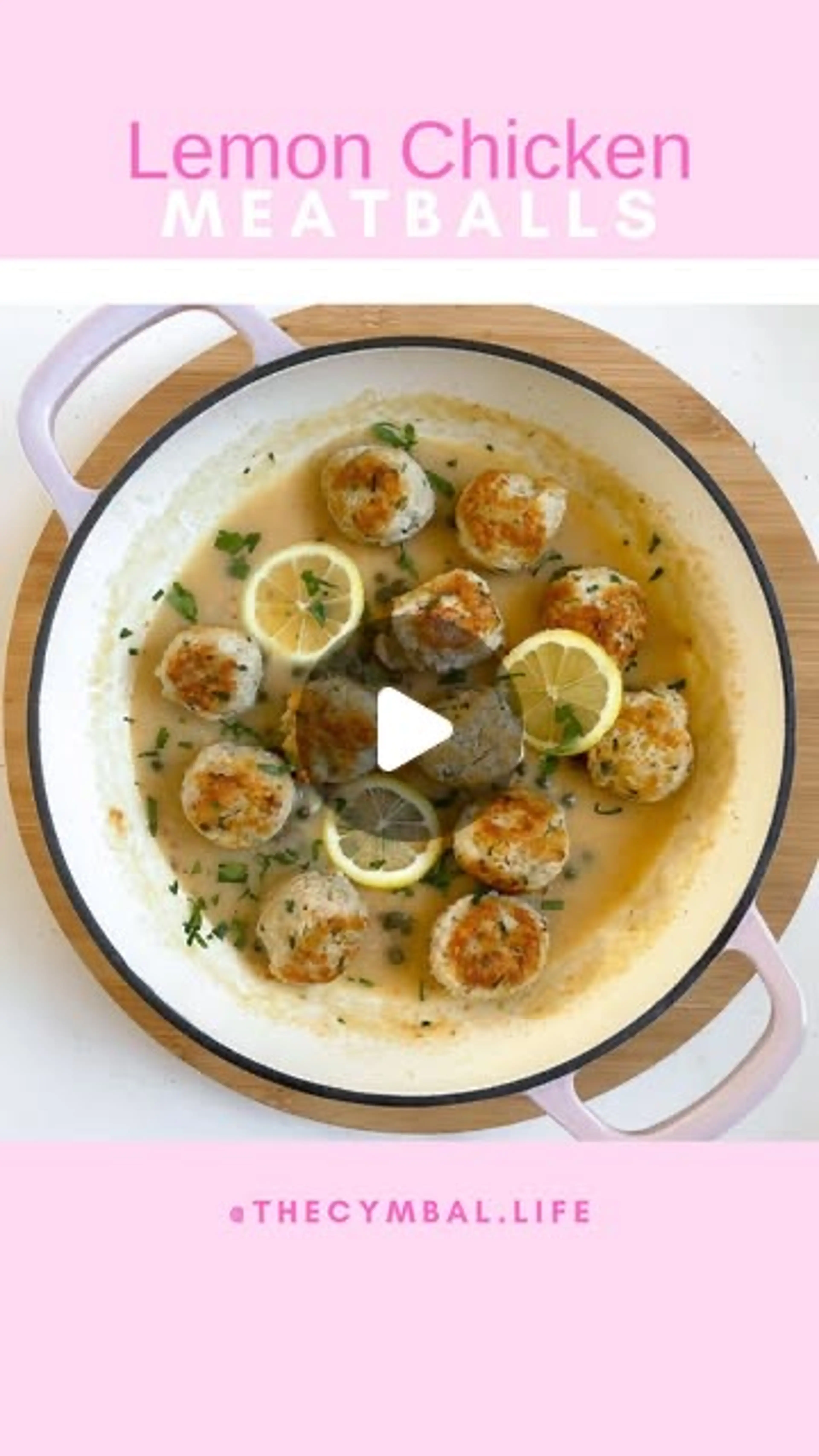 Lemon Chicken Meatballs in a Creamy, Lemony Sauce